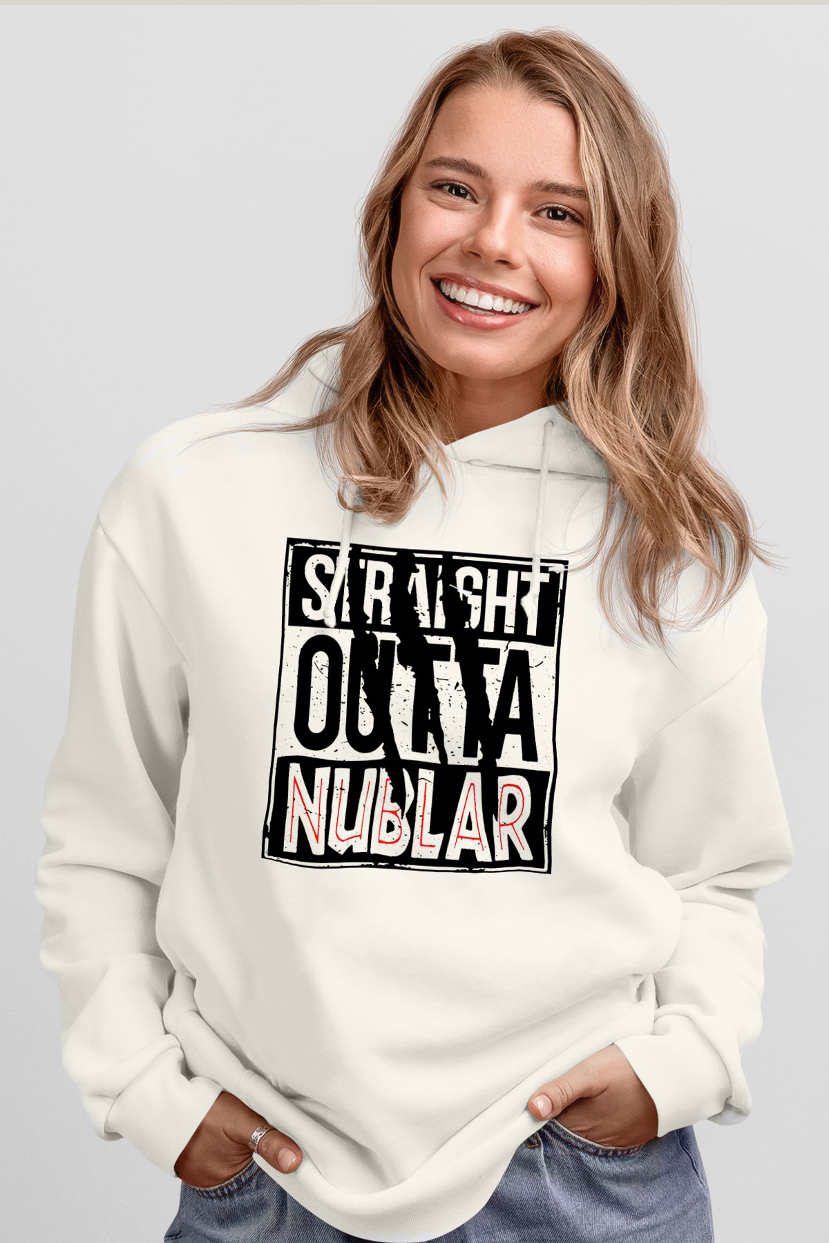 Jurassic Park Beyaz Unisex Hoodie