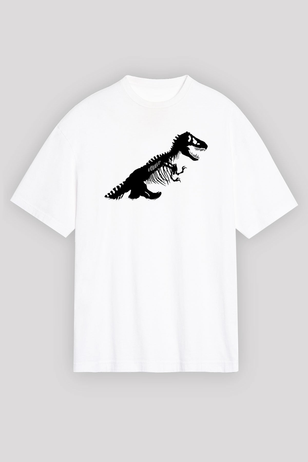 Jurassic Park Beyaz Unisex Oversize Tişört T-Shirt