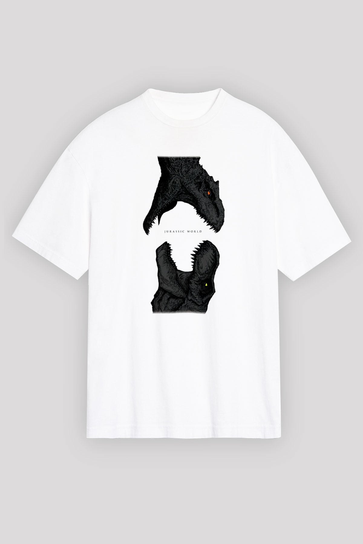 Jurassic Park Beyaz Unisex Oversize Tişört T-Shirt