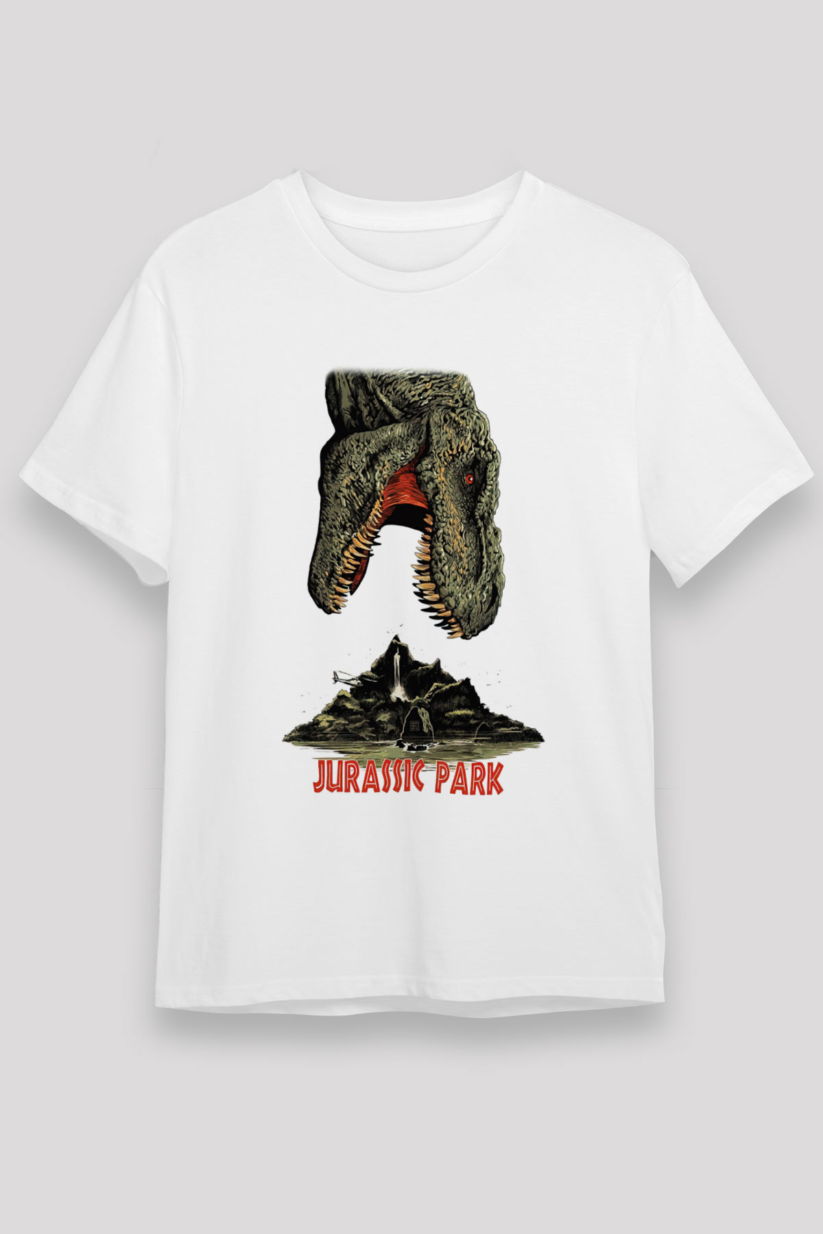 Jurassic Park Beyaz Unisex Tişört T-Shirt