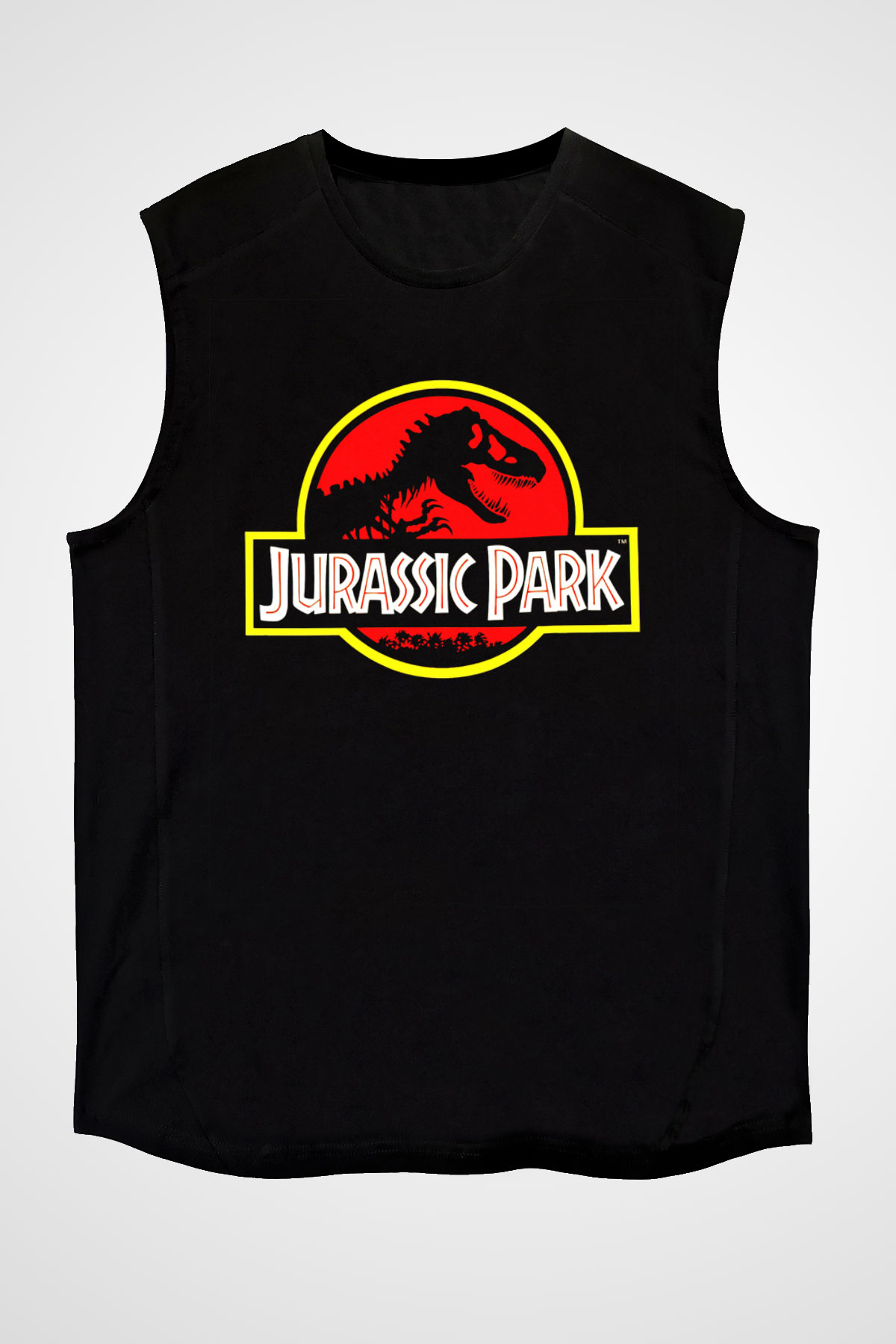Jurassic Park Siyah Unisex Kolsuz Tişört