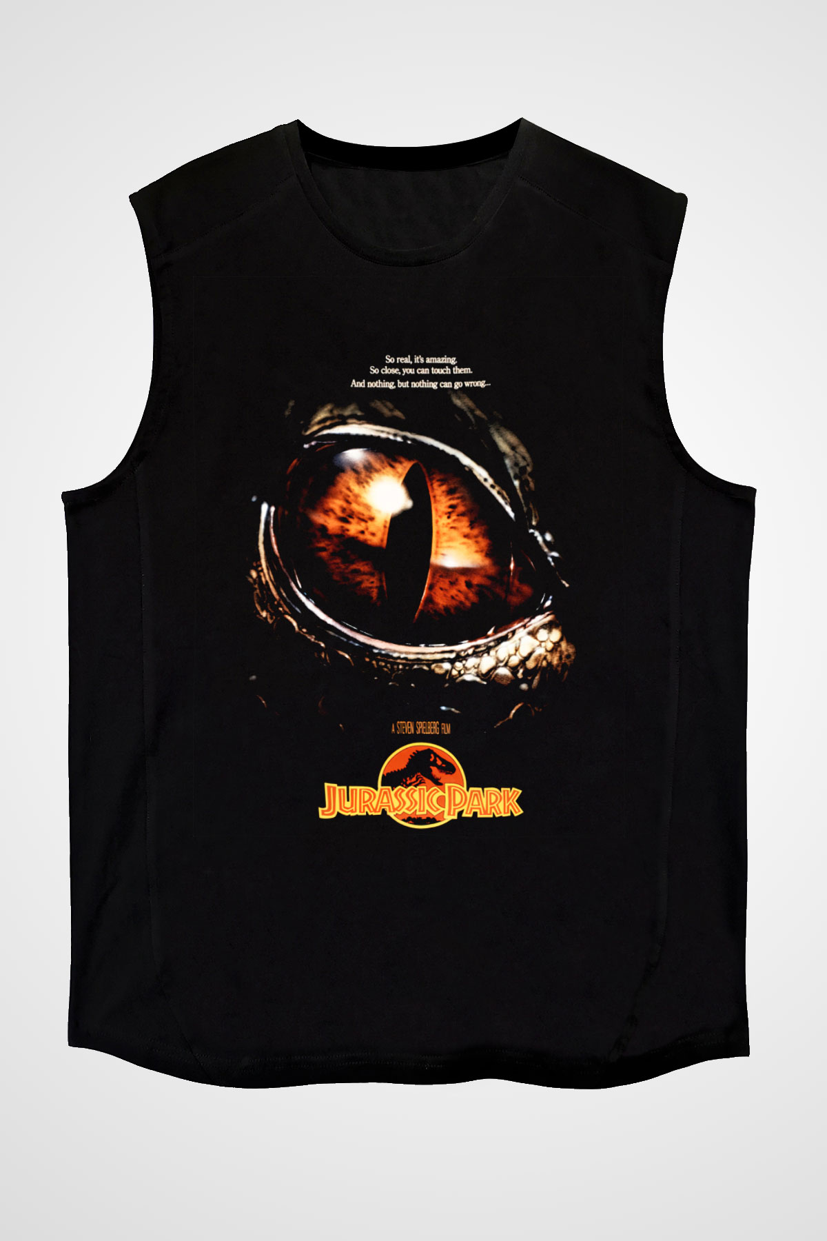 Jurassic Park Siyah Unisex Kolsuz Tişört