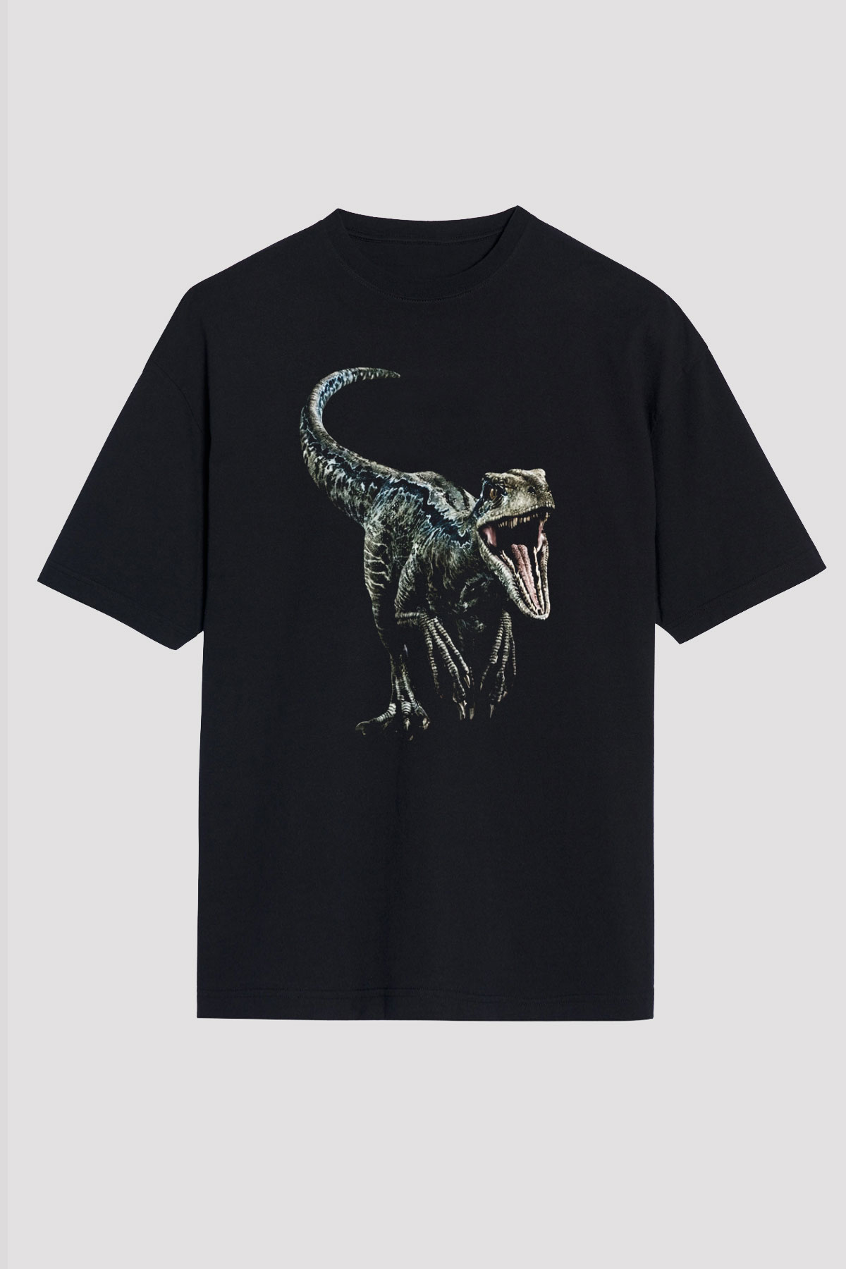 Jurassic Park Siyah Unisex Oversize Tişört T-Shirt