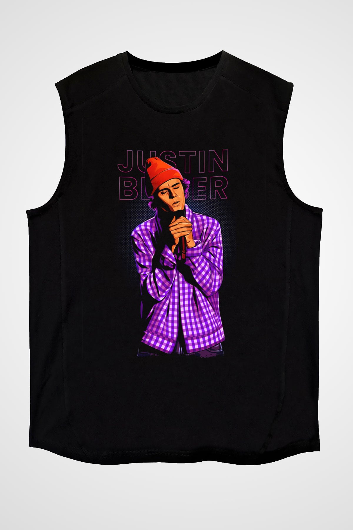 Justin Bieber Siyah Unisex Kolsuz Tişört