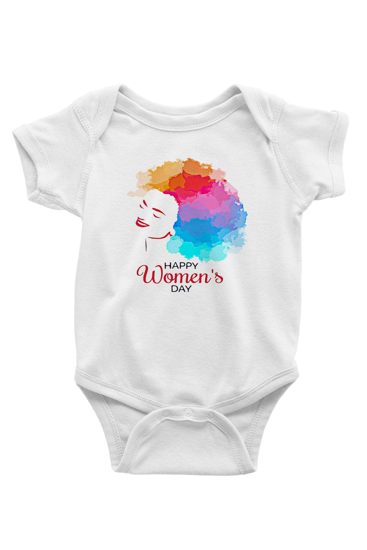 Kadınlar Günü Baskılı Beyaz Unisex Bebek Body - Zıbın