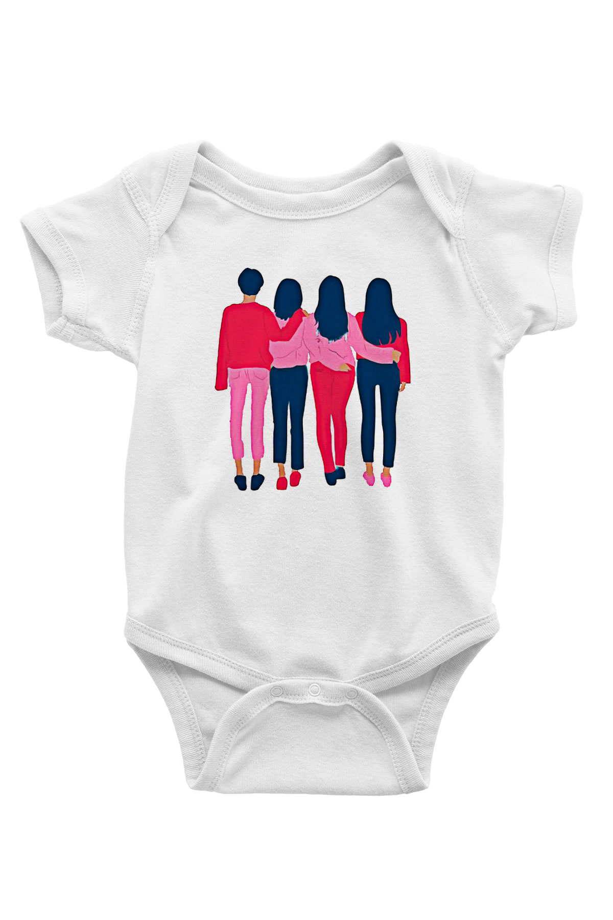 Kadınlar Günü Baskılı Beyaz Unisex Bebek Body - Zıbın