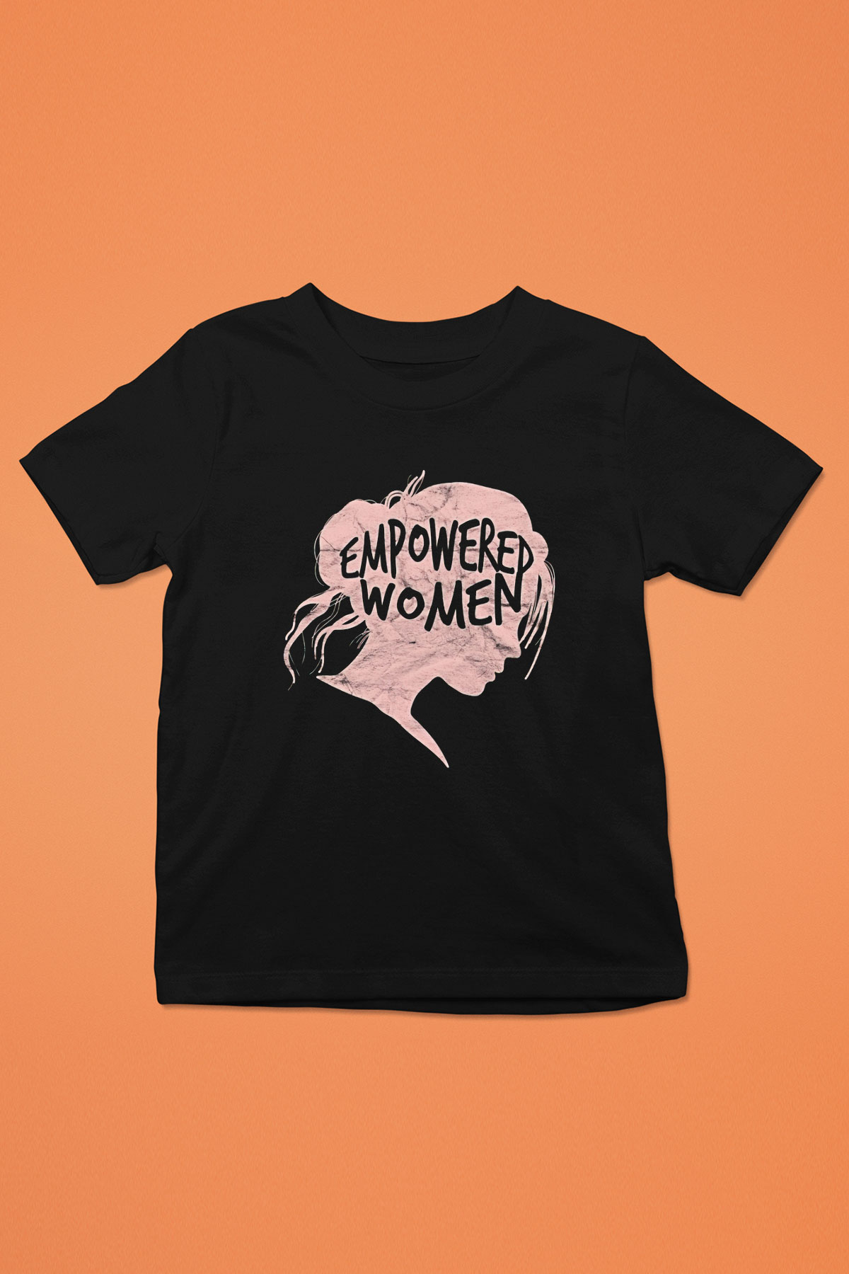 Kadınlar Günü Baskılı Unisex Siyah Çocuk Tişört - Tshirt