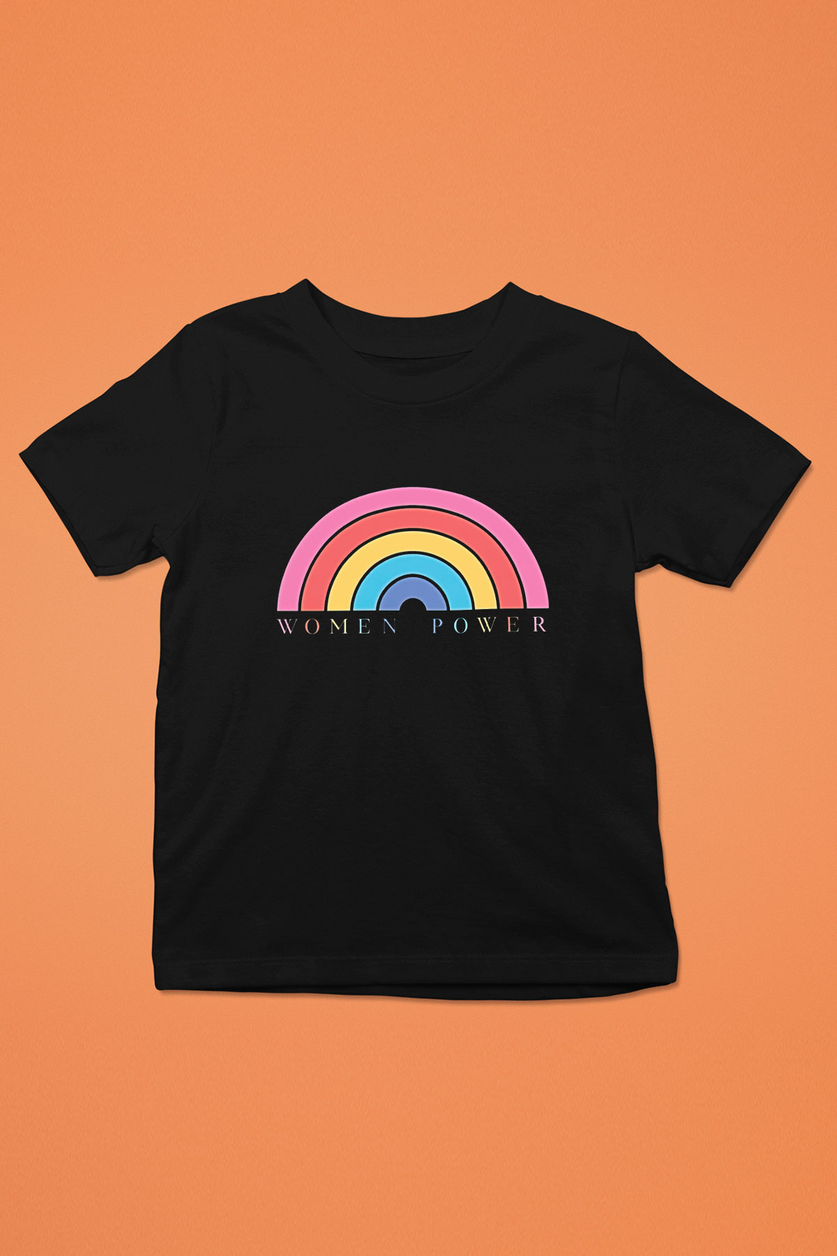 Kadınlar Günü Baskılı Unisex Siyah Çocuk Tişört - Tshirt