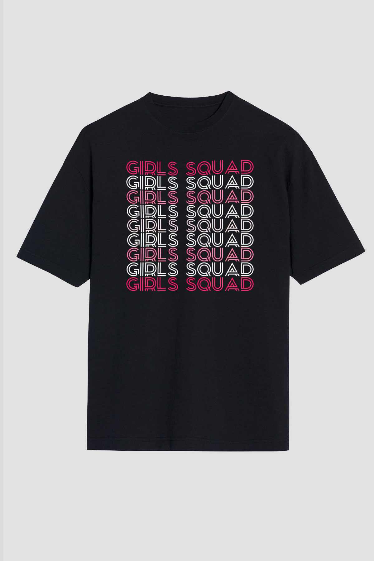 Kadınlar Günü Baskılı Unisex Siyah Oversize Tişört - Tshirt