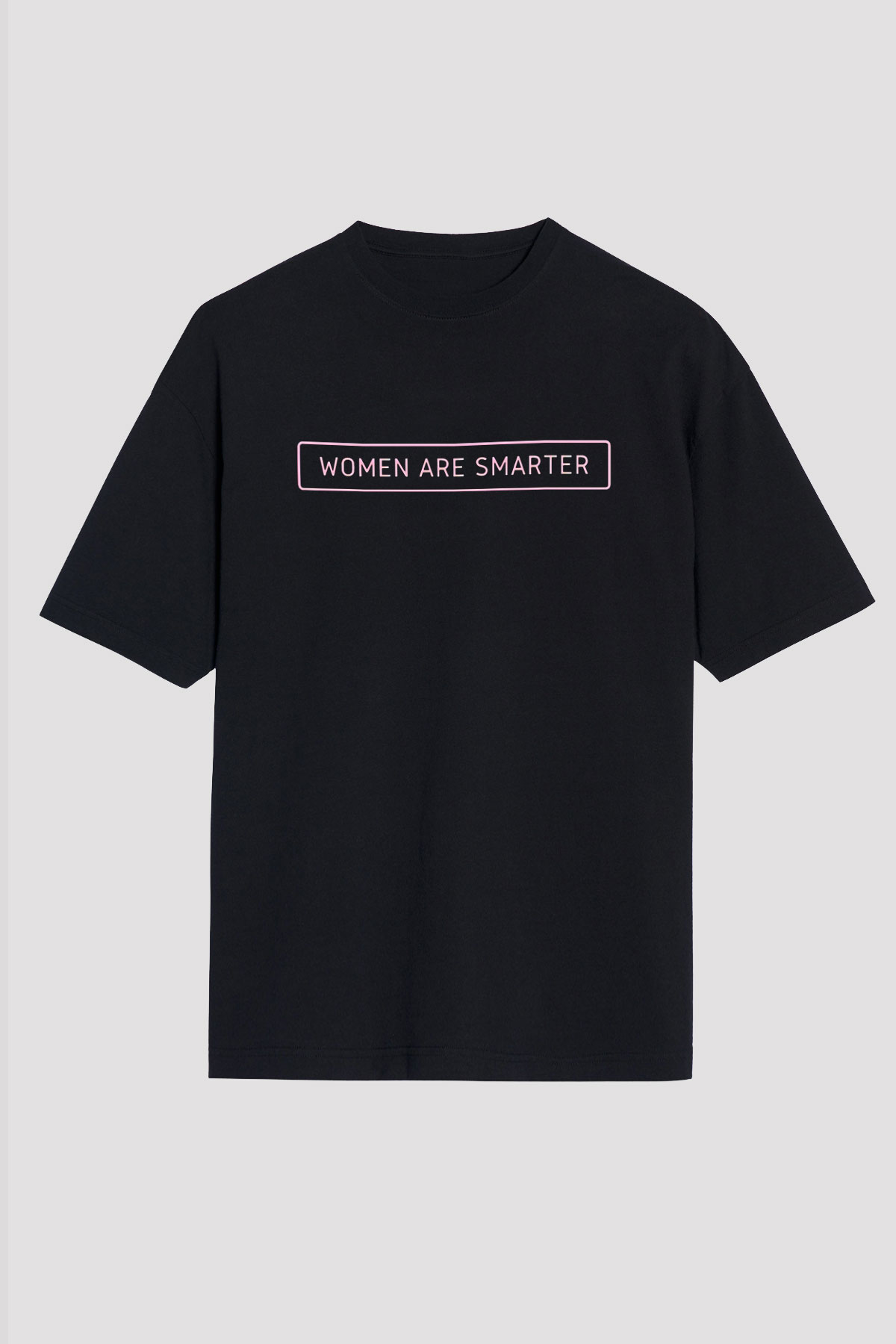Kadınlar Günü Baskılı Unisex Siyah Oversize Tişört - Tshirt