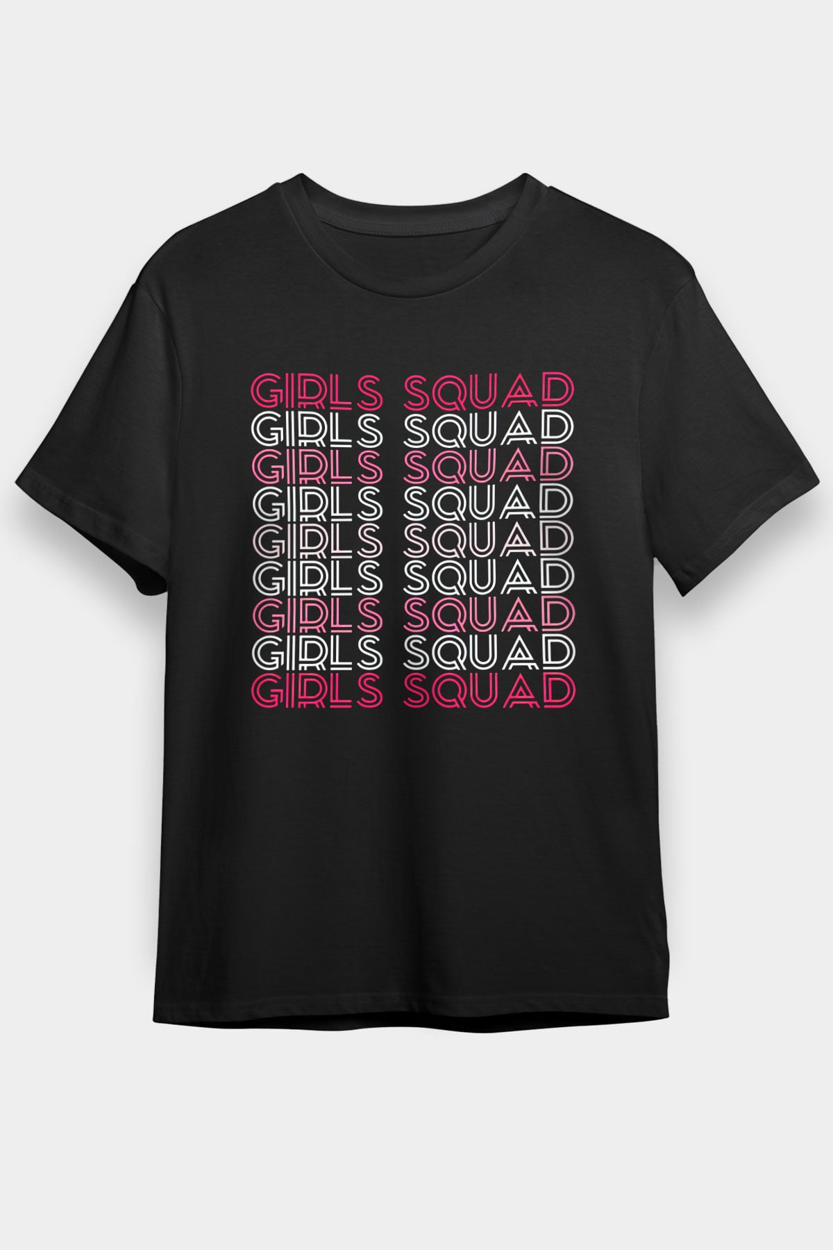 Kadınlar Günü Baskılı Unisex Siyah Tişört - Tshirt
