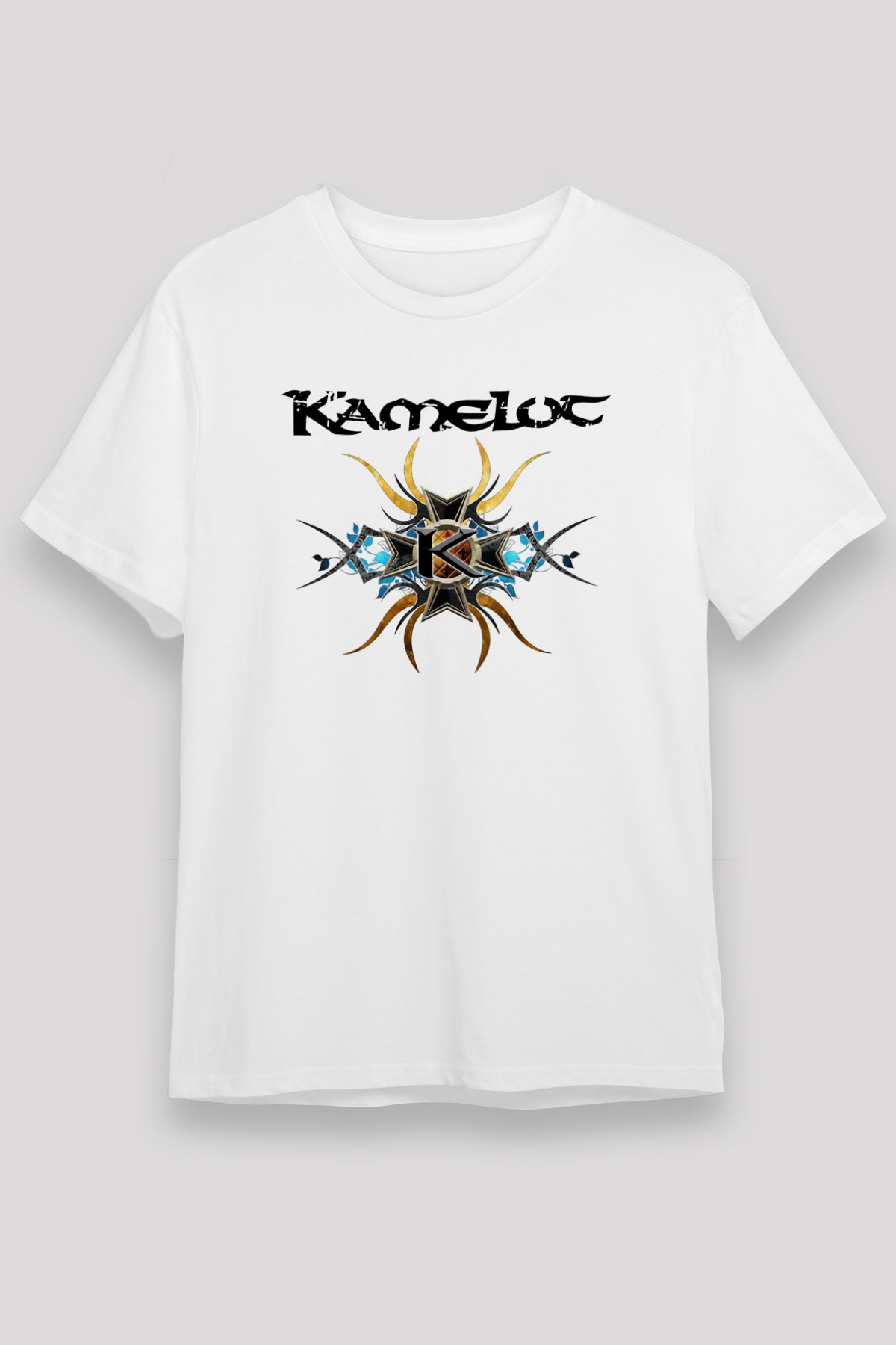 Kamelot Beyaz Unisex Tişört T-Shirt - TişörtFabrikası