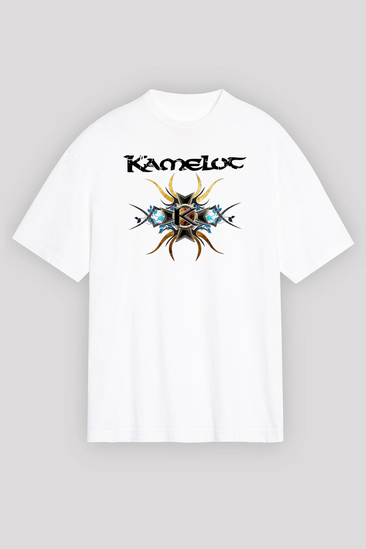 Kamelot Beyaz Unisex Tişört T-Shirt - TişörtFabrikası