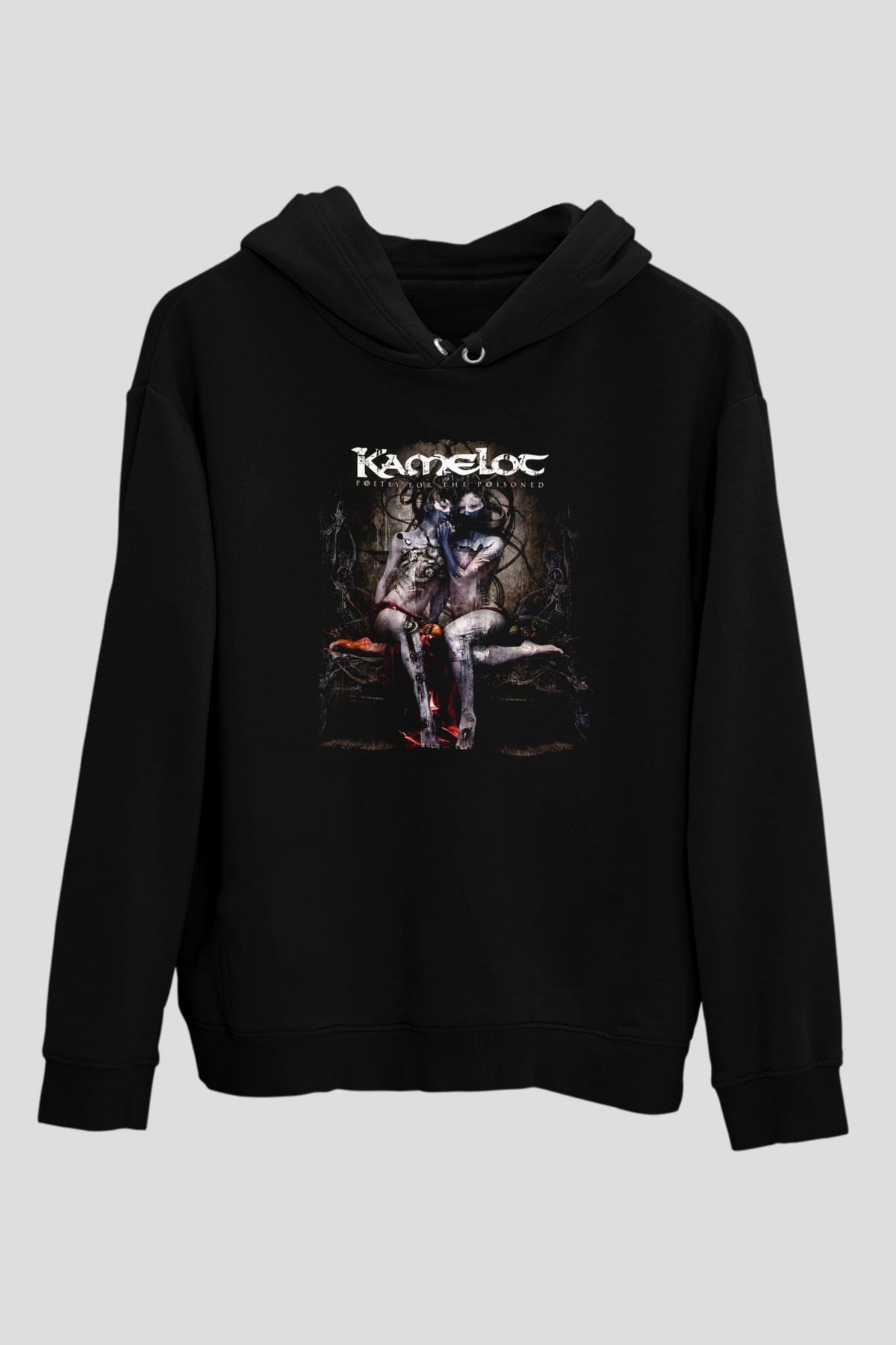 Kamelot Siyah Unisex Kapüşonlu Sweatshirt