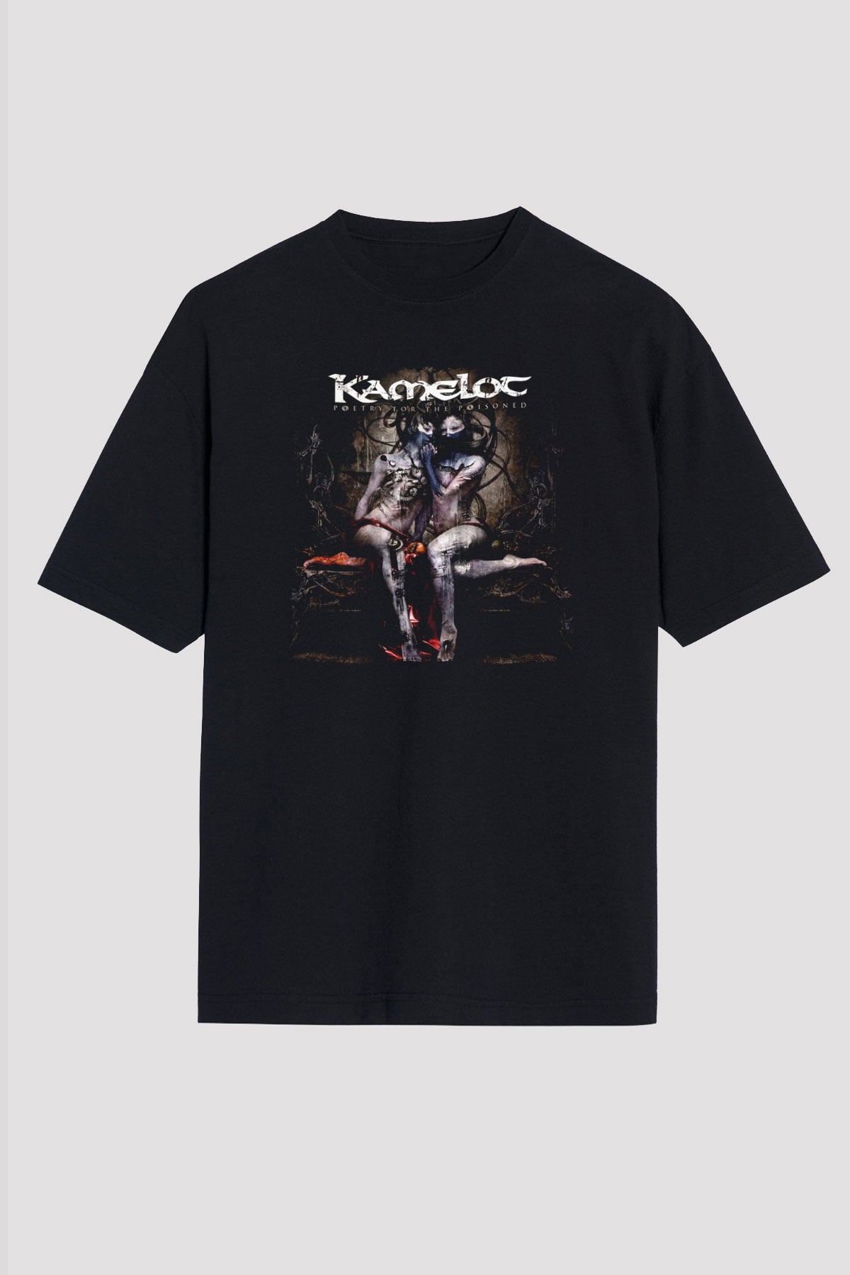 Kamelot Siyah Unisex Tişört T-Shirt - TişörtFabrikası