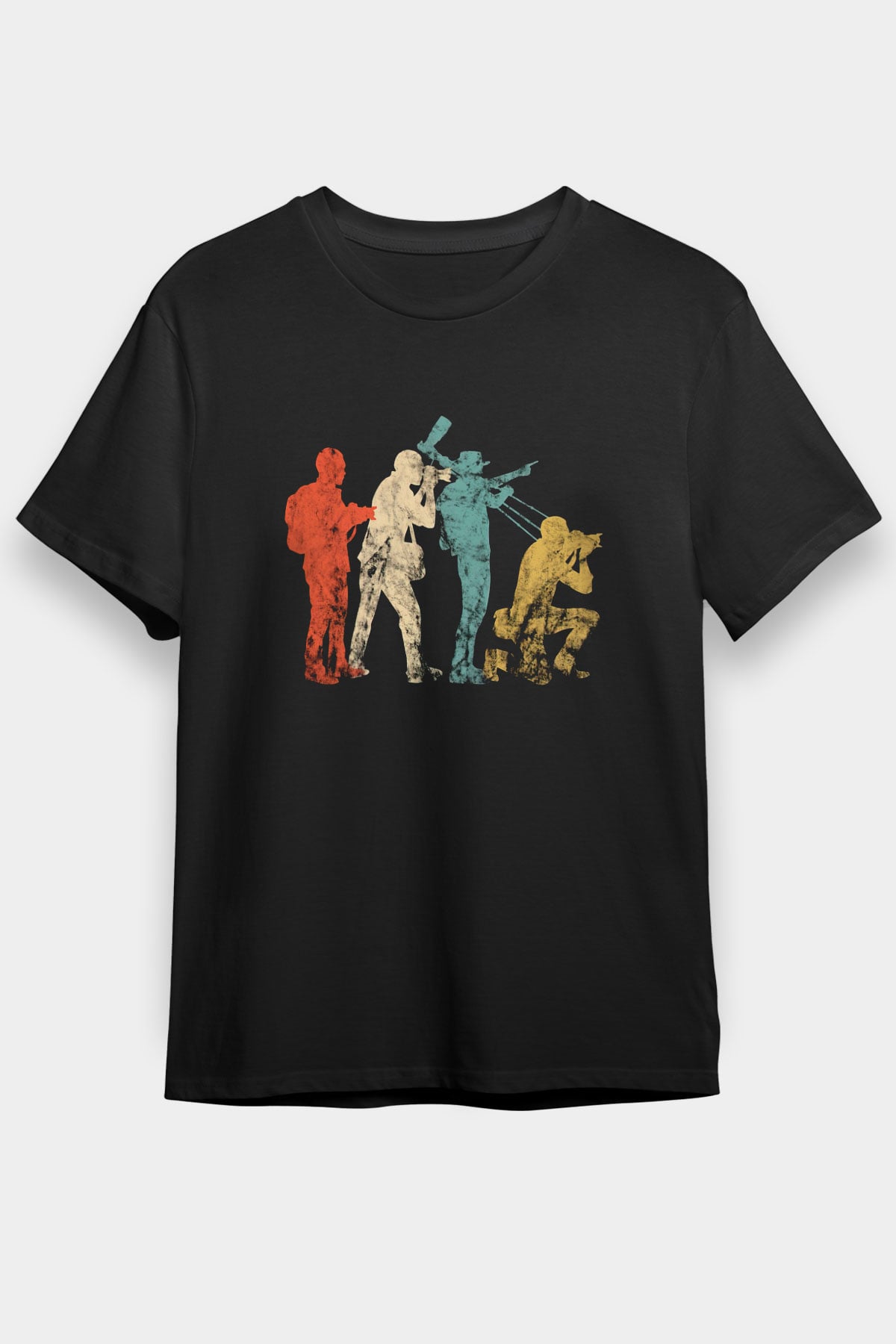 Kameraman Siyah Unisex Tişört T-Shirt - TişörtFabrikası