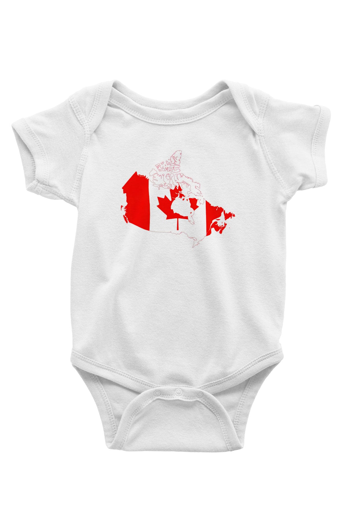 Kanada Baskılı Beyaz Unisex Bebek Body - Zıbın