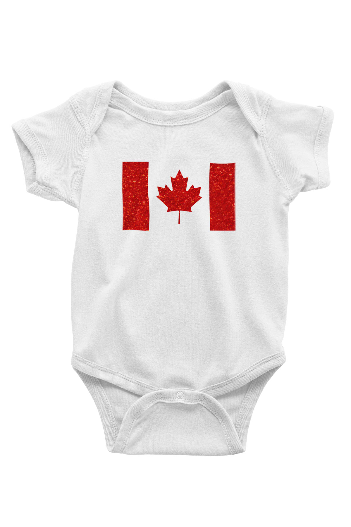 Kanada Baskılı Beyaz Unisex Bebek Body - Zıbın