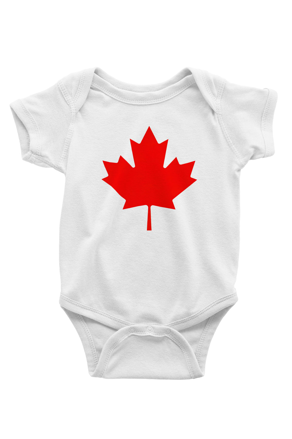 Kanada Baskılı Beyaz Unisex Bebek Body - Zıbın