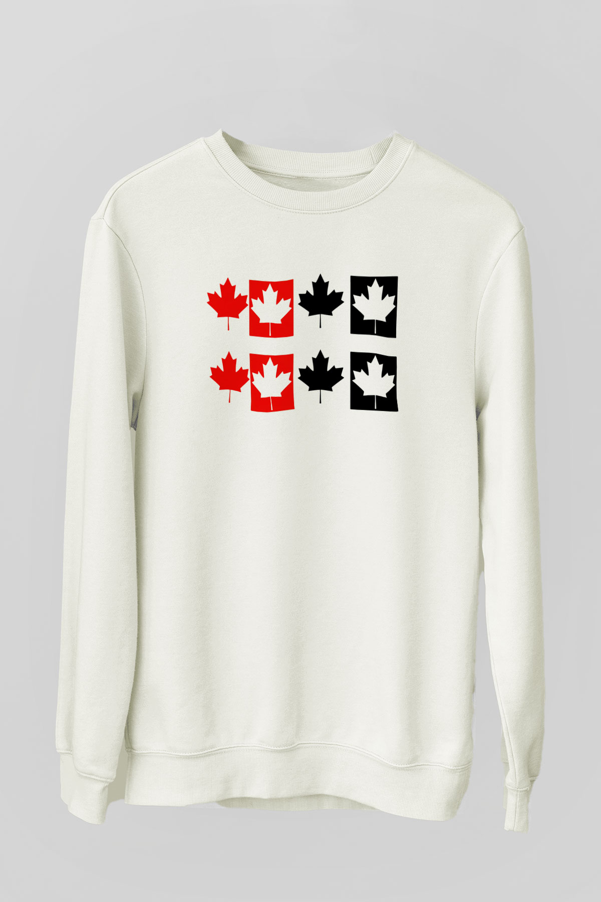 Kanada Beyaz Unisex Sweatshirt