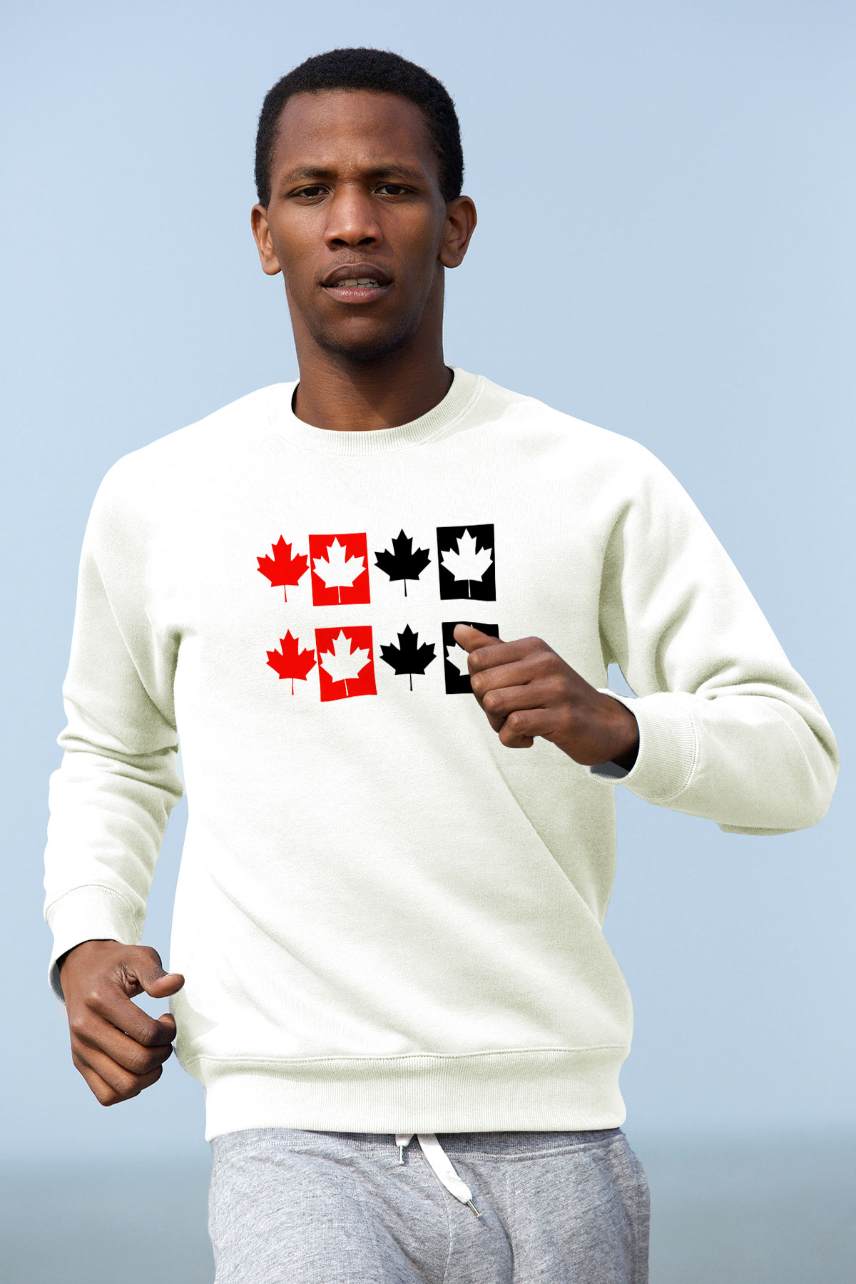 Kanada Beyaz Unisex Sweatshirt