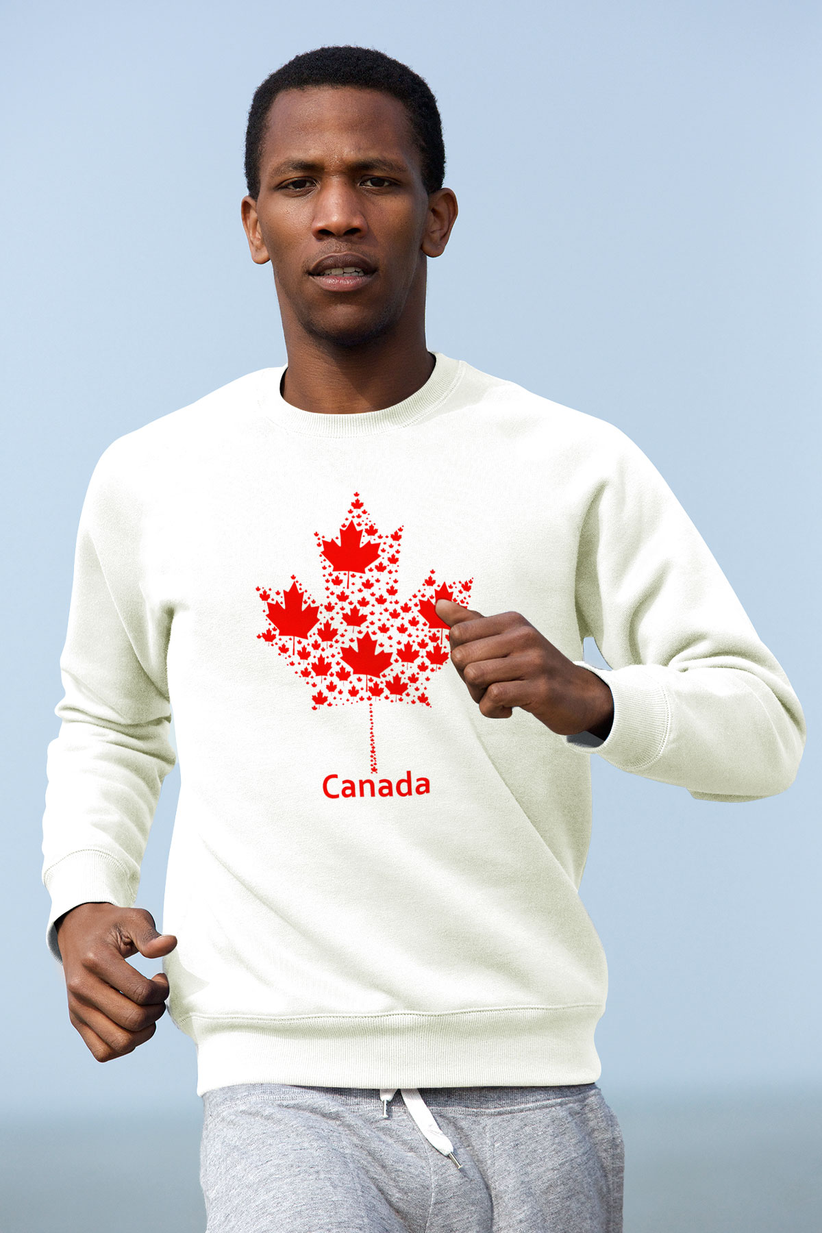 Kanada Beyaz Unisex Sweatshirt