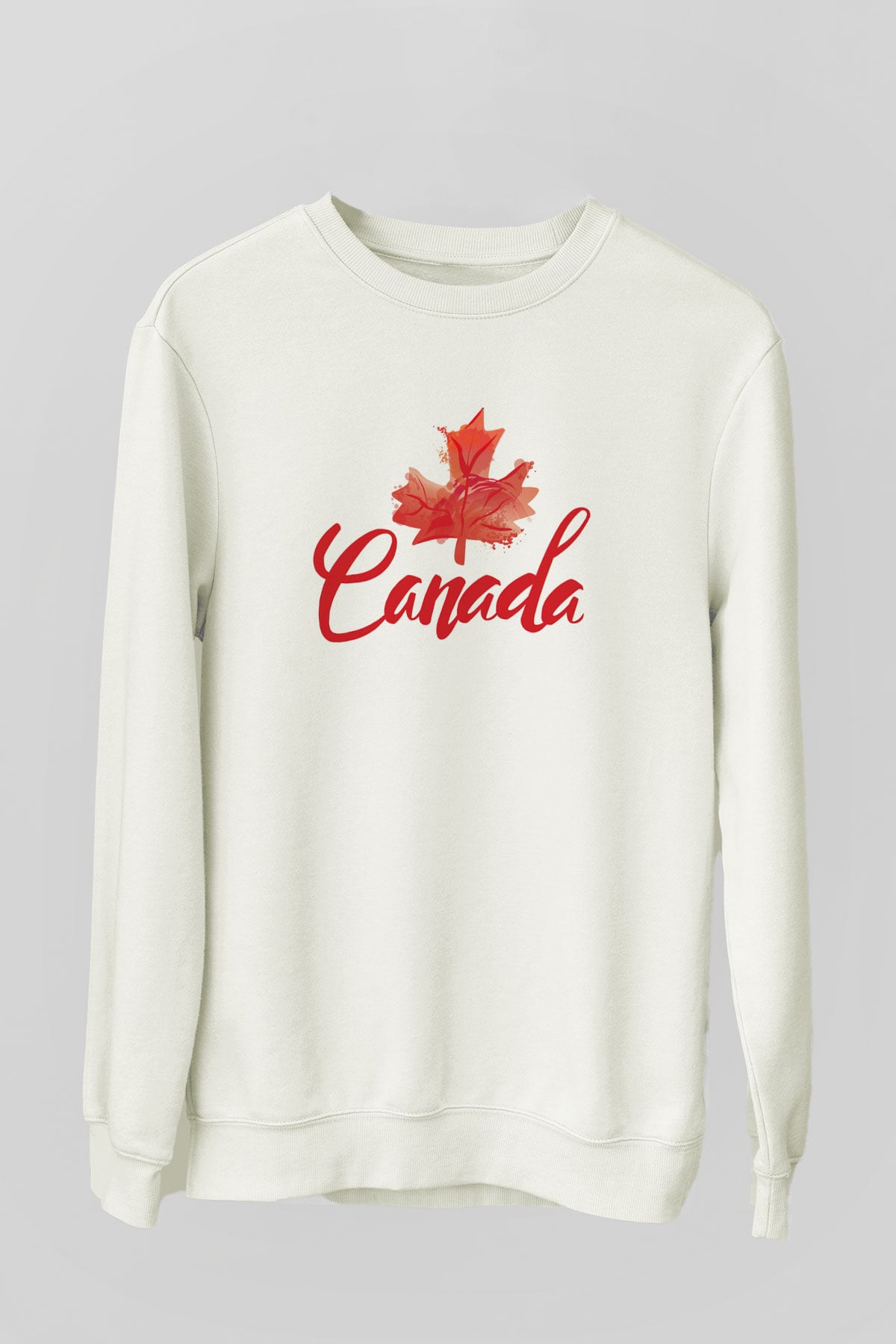 Kanada Beyaz Unisex Sweatshirt