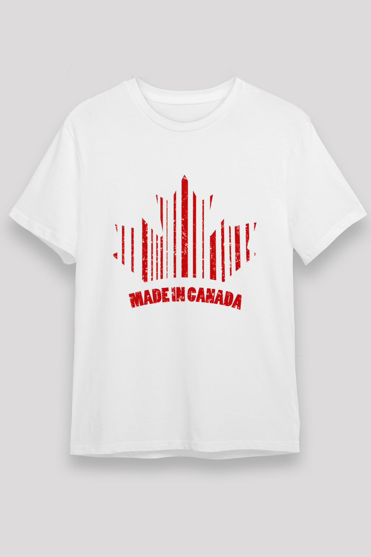 Kanada Beyaz Unisex Tişört T-Shirt - TişörtFabrikası