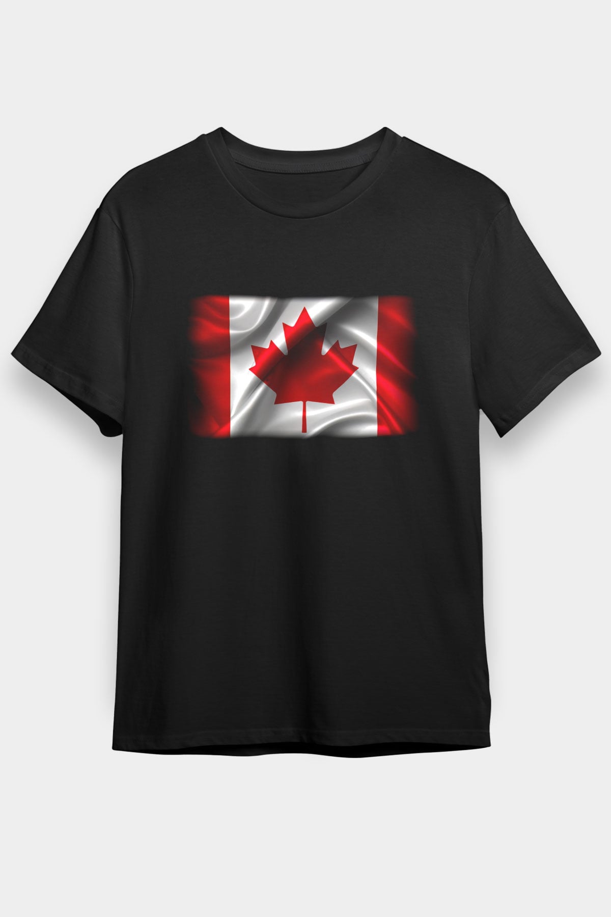 Kanada Siyah Unisex Tişört T-Shirt - TişörtFabrikası