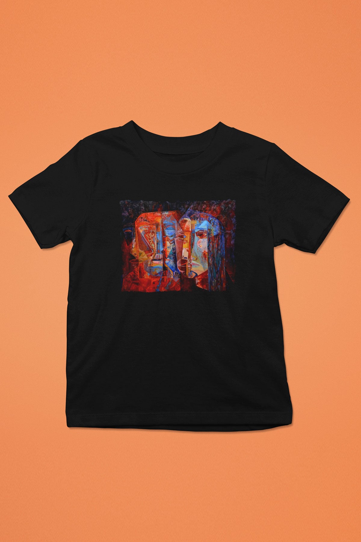 Kanaviçe Siyah Unisex Çocuk Tişört