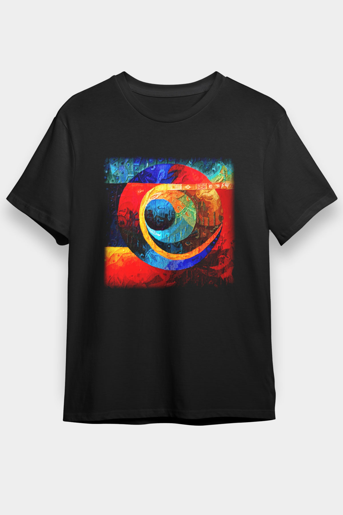 Kanaviçe Siyah Unisex Tişört T-Shirt - TişörtFabrikası