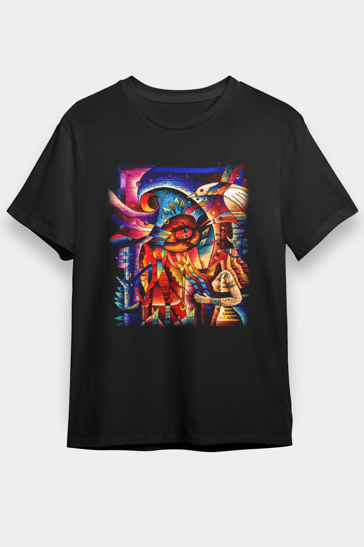 Kanaviçe Siyah Unisex Tişört T-Shirt - TişörtFabrikası