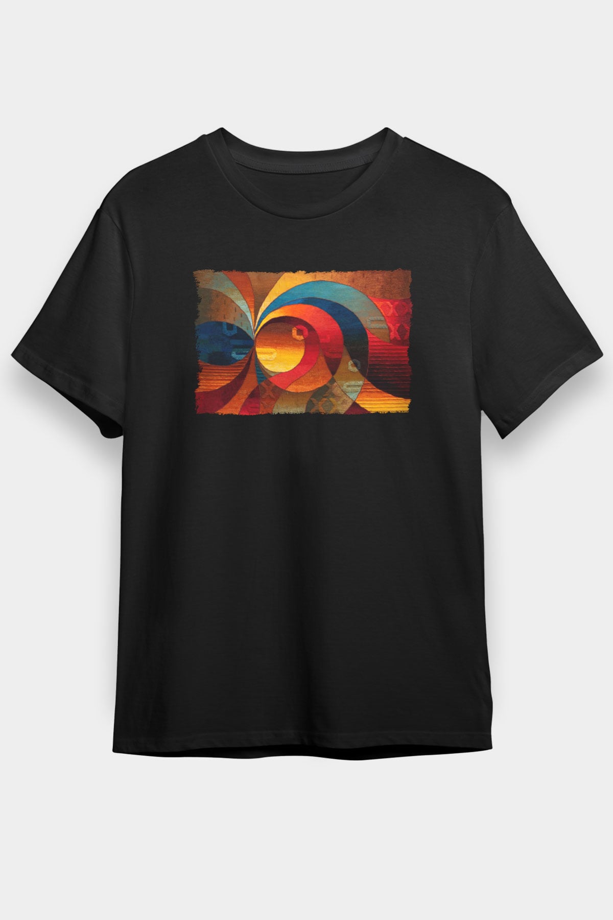 Kanaviçe Siyah Unisex Tişört T-Shirt - TişörtFabrikası