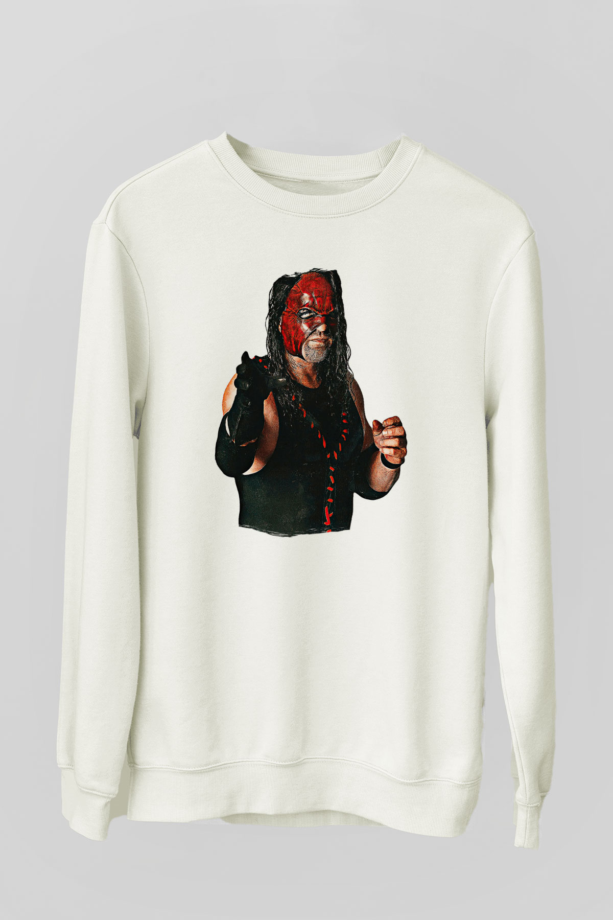 Kane Baskılı Beyaz Unisex Sweatshirt