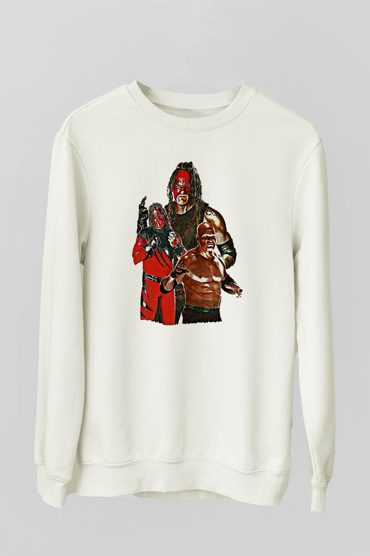 Kane Baskılı Beyaz Unisex Sweatshirt