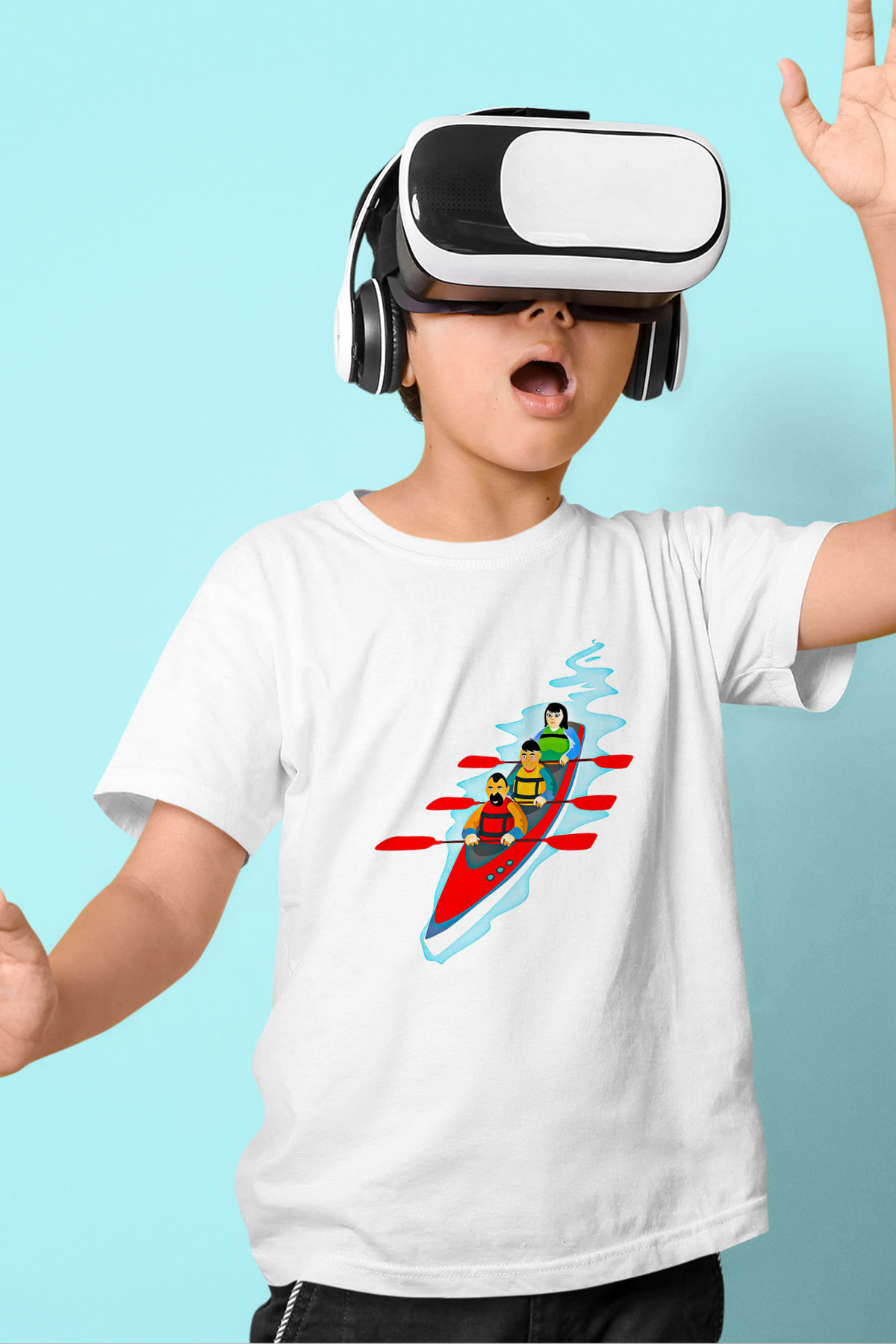 Kano Baskılı Unisex Beyaz Çocuk Tişört - Tshirt