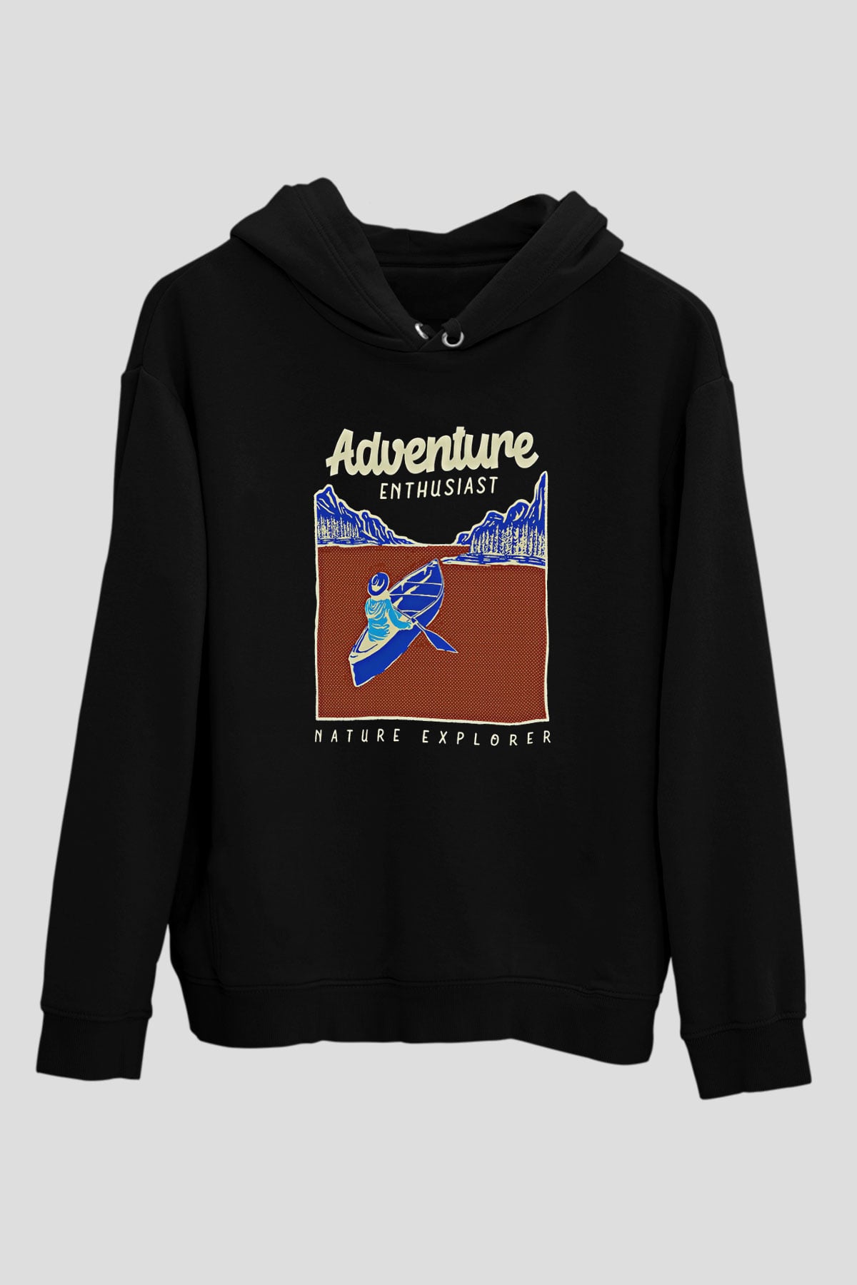 Kano Baskılı Unisex Siyah Hoodie
