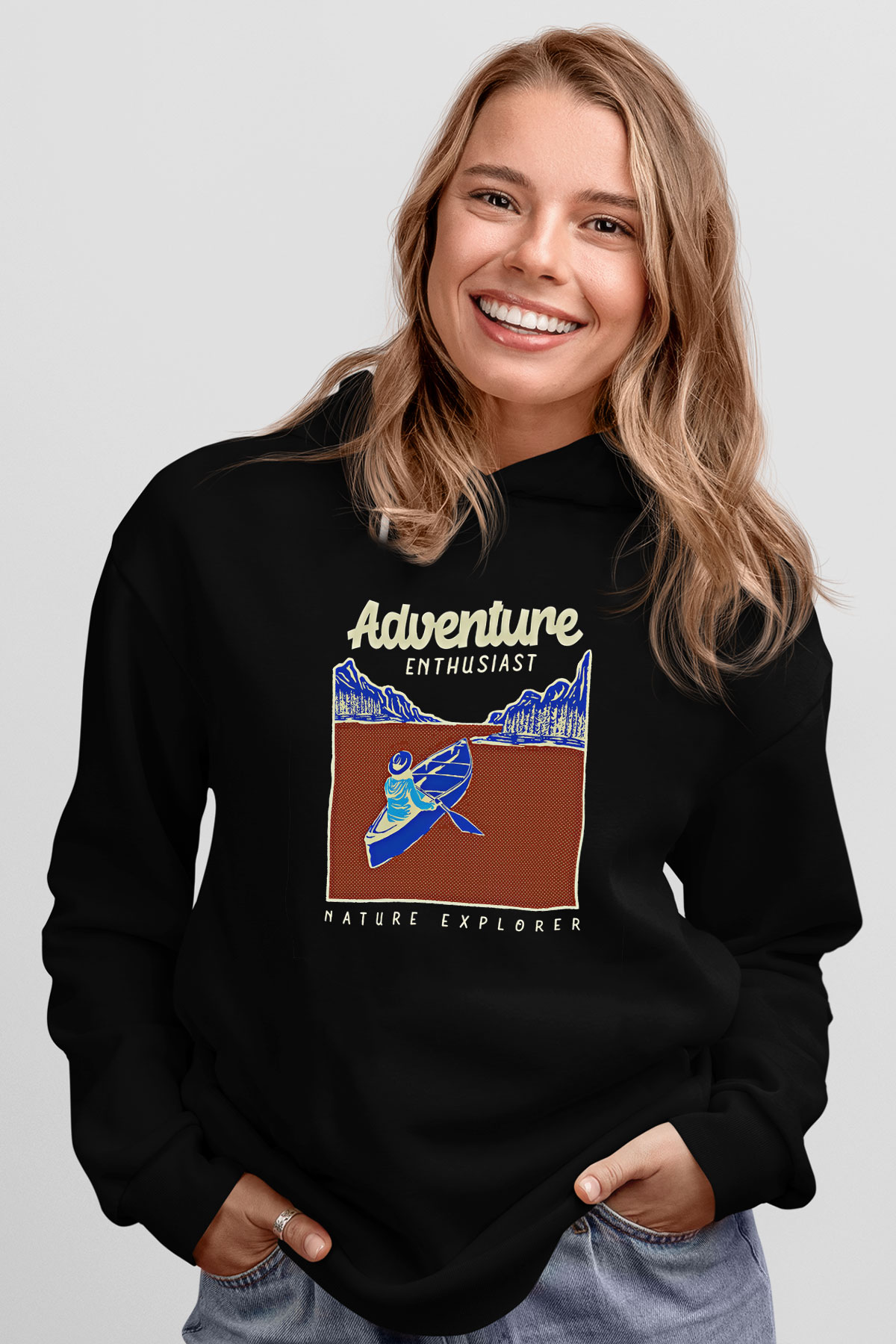 Kano Baskılı Unisex Siyah Hoodie