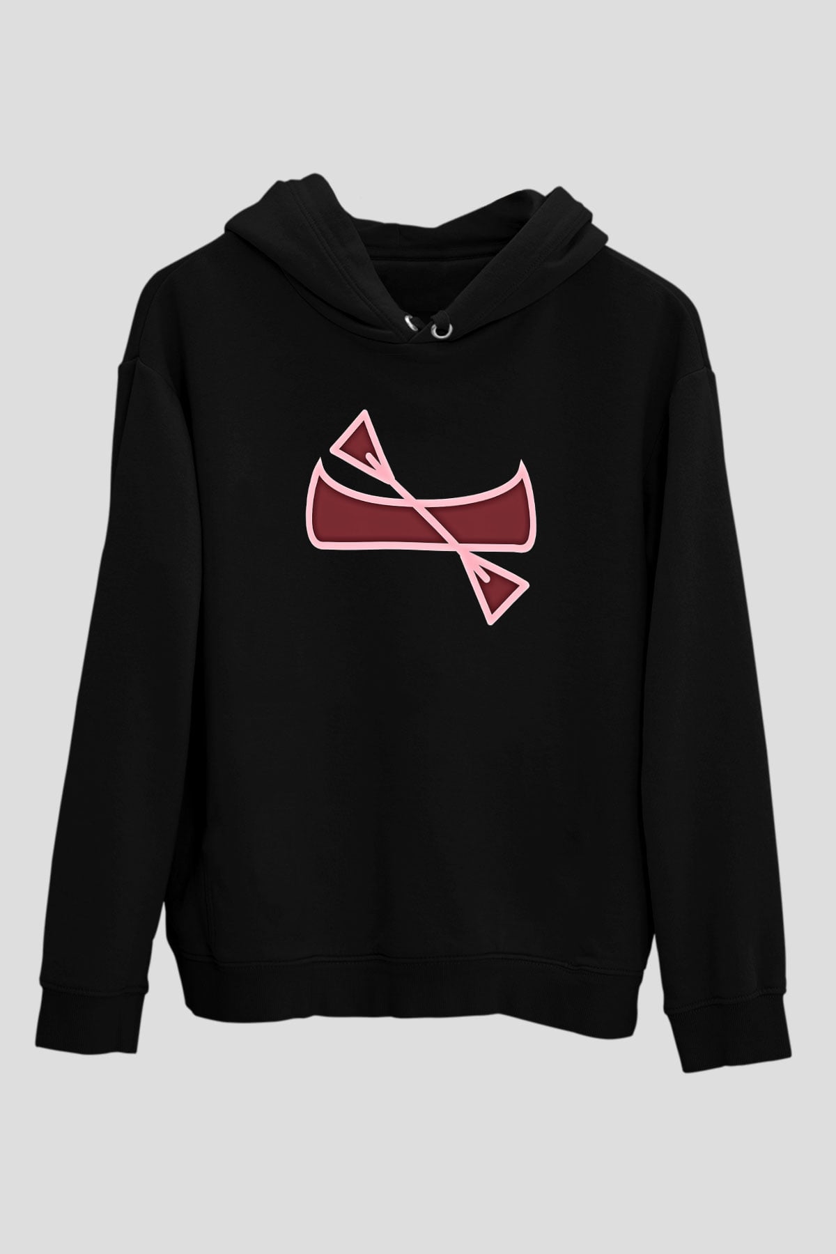 Kano Baskılı Unisex Siyah Hoodie