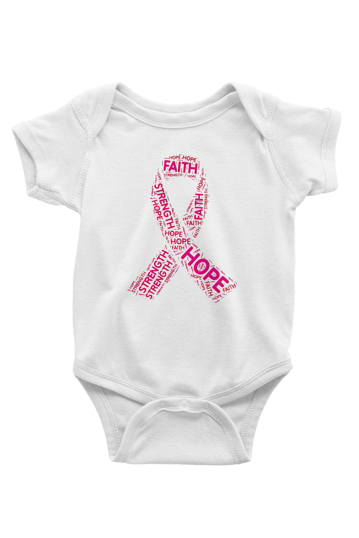 Kanser Günü Baskılı Beyaz Unisex Bebek Body - Zıbın