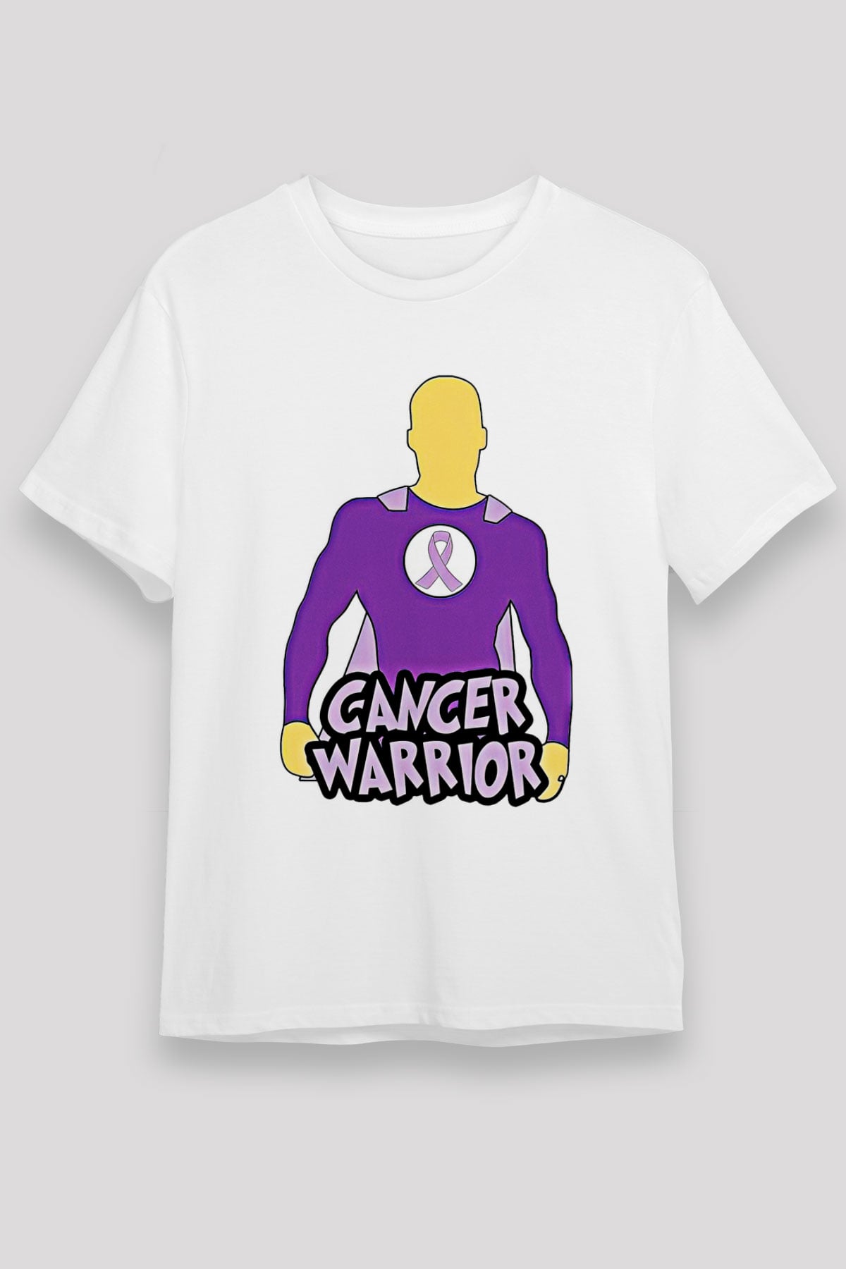 Kanser Günü Baskılı Unisex Beyaz Tişört - Tshirt