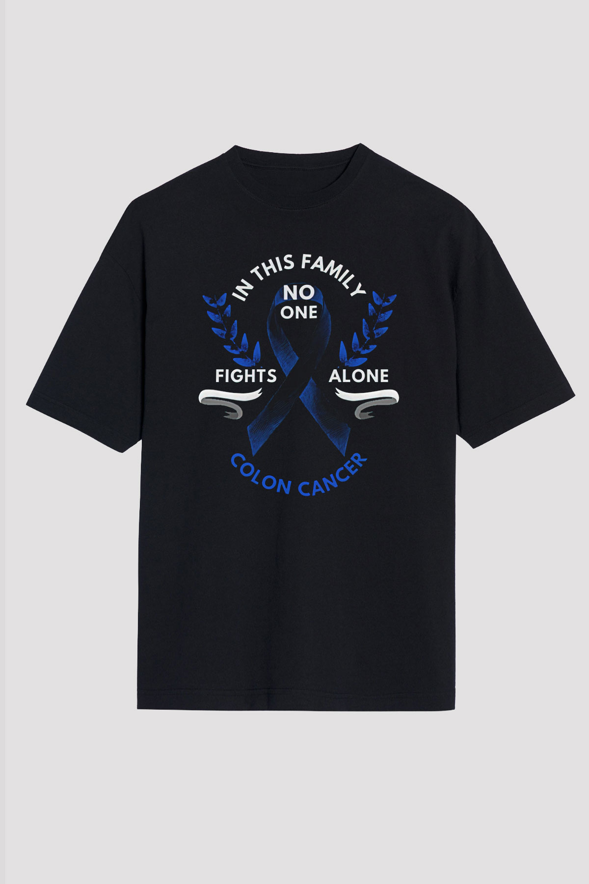 Kanser Günü Baskılı Unisex Siyah Oversize Tişört - Tshirt