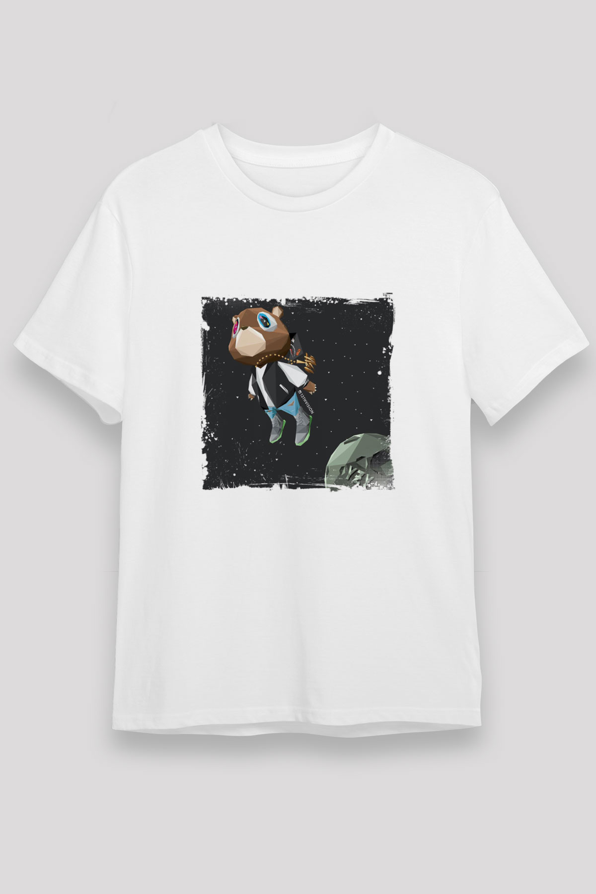 Kanye West Baskılı Unisex Beyaz Tişört