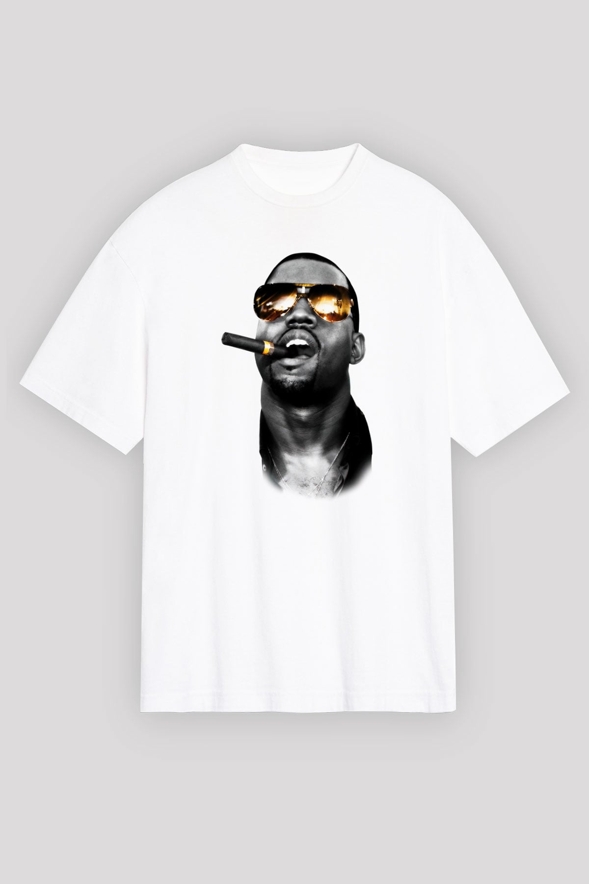 Kanye West Beyaz Unisex Oversize Tişört T-Shirt
