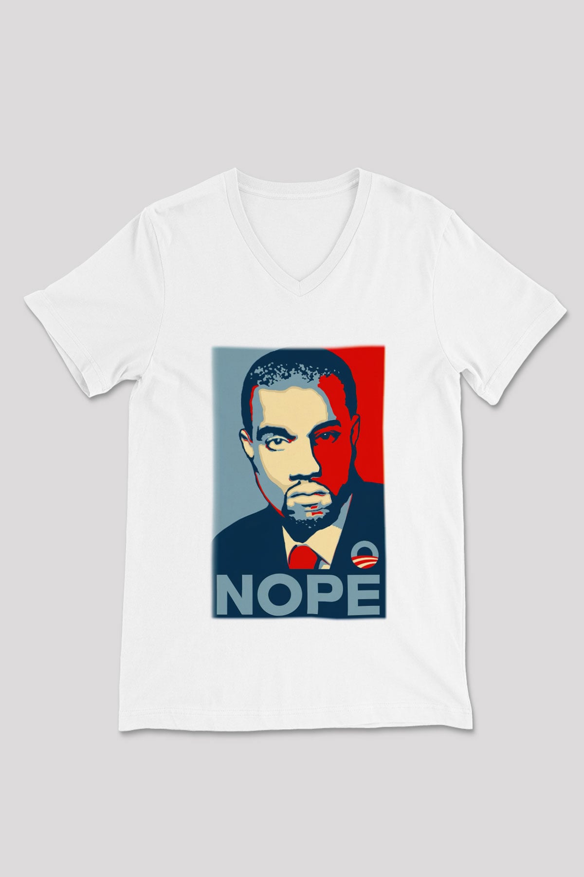 Kanye West Beyaz Unisex V Yaka Tişört T-Shirt