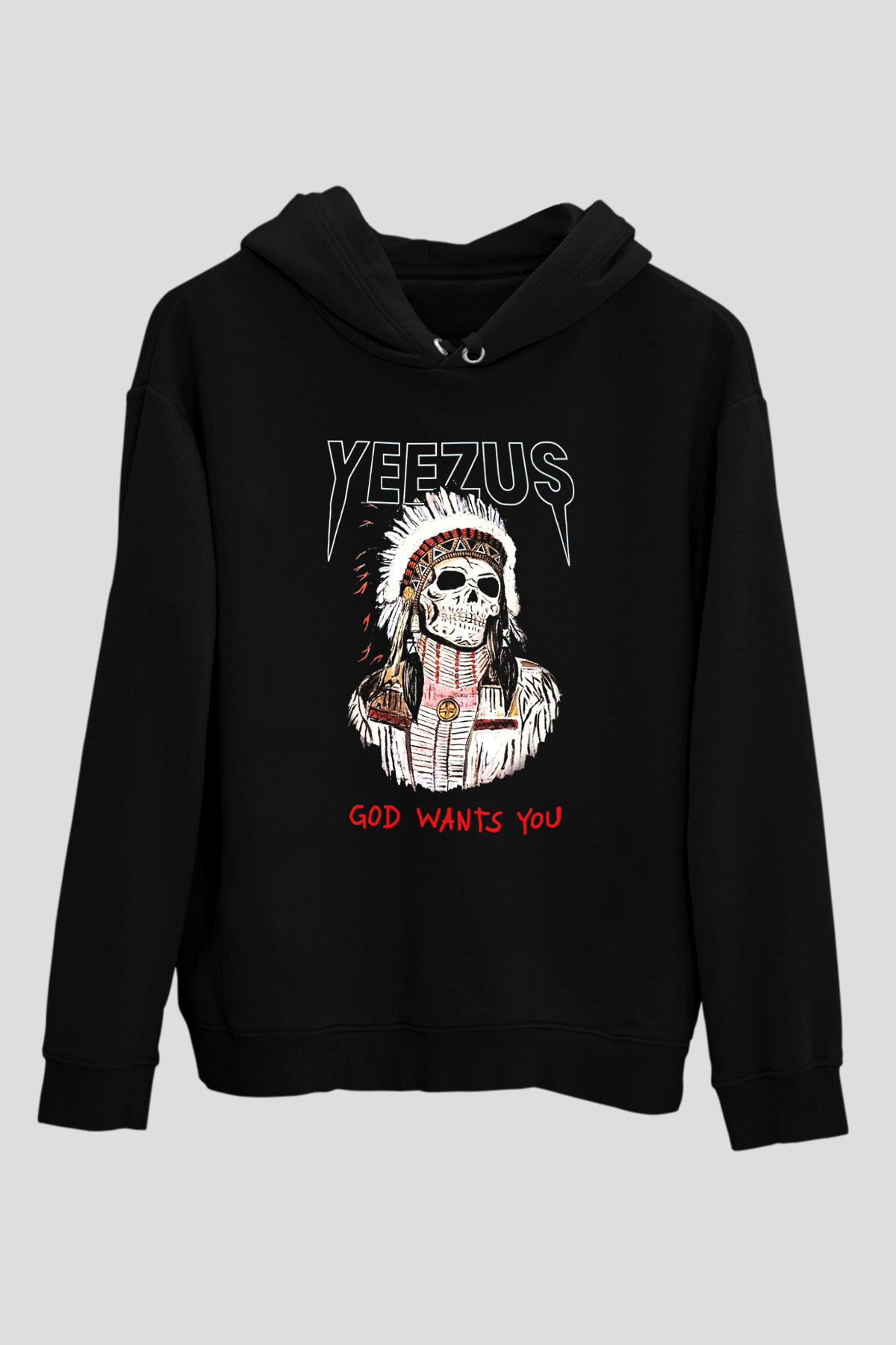 Kanye West Siyah Unisex Hoodie