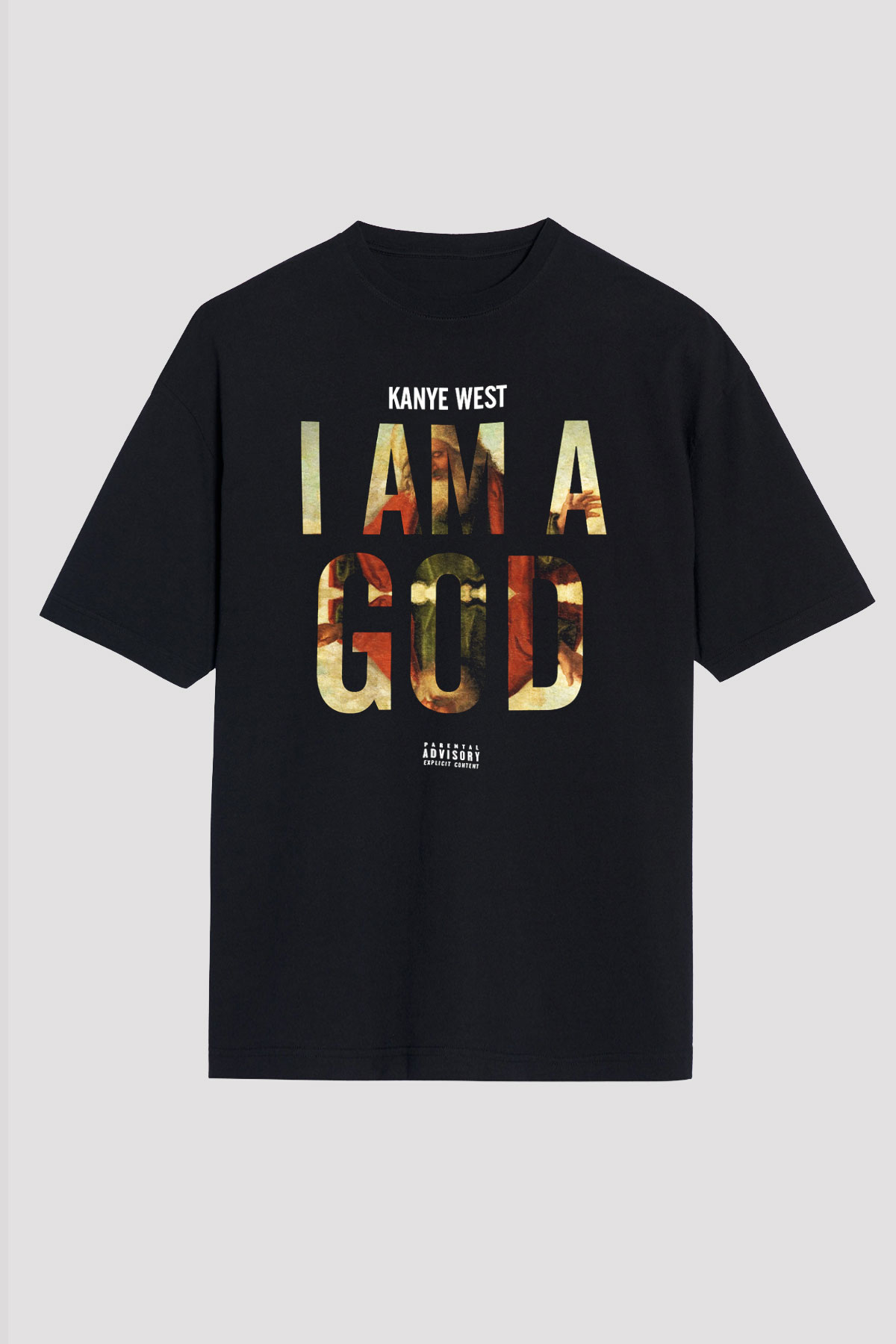 Kanye West Siyah Unisex Oversize Tişört T-Shirt