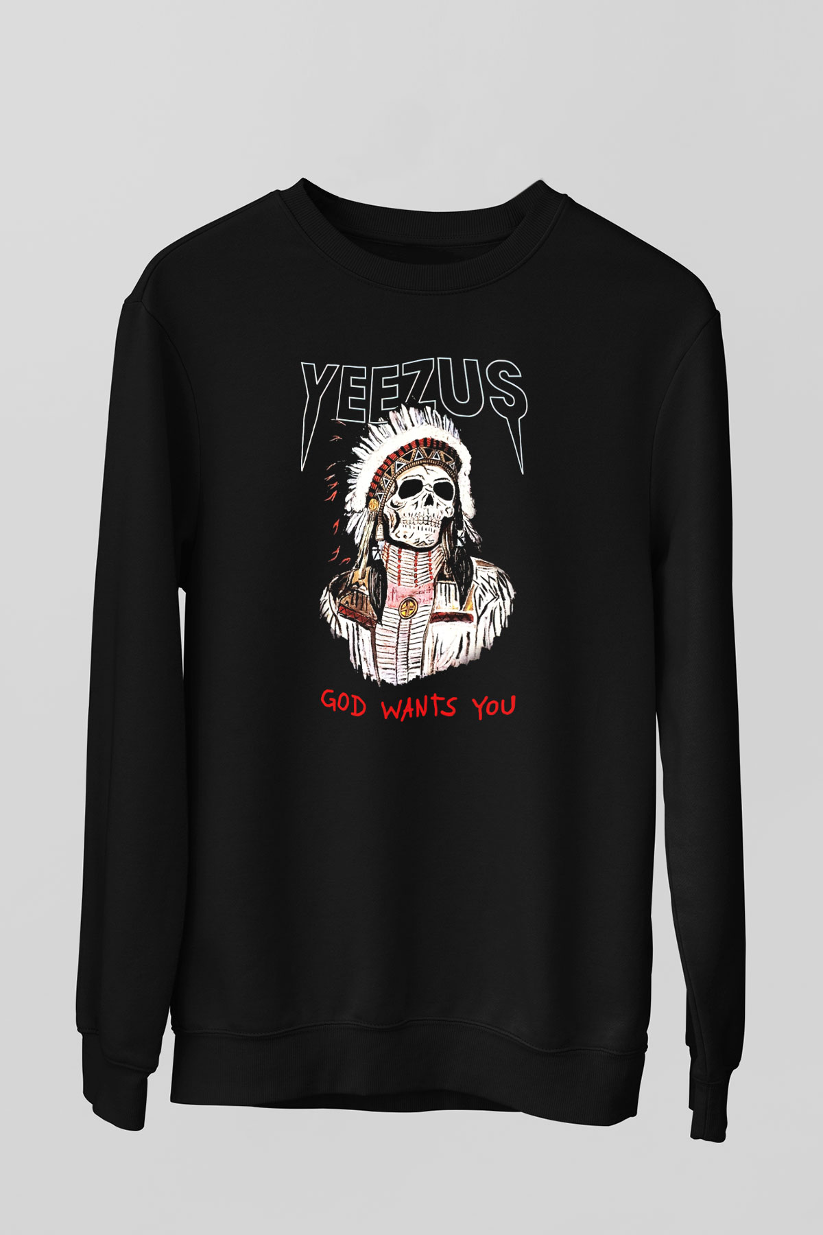 Kanye West Siyah Unisex Sweatshirt