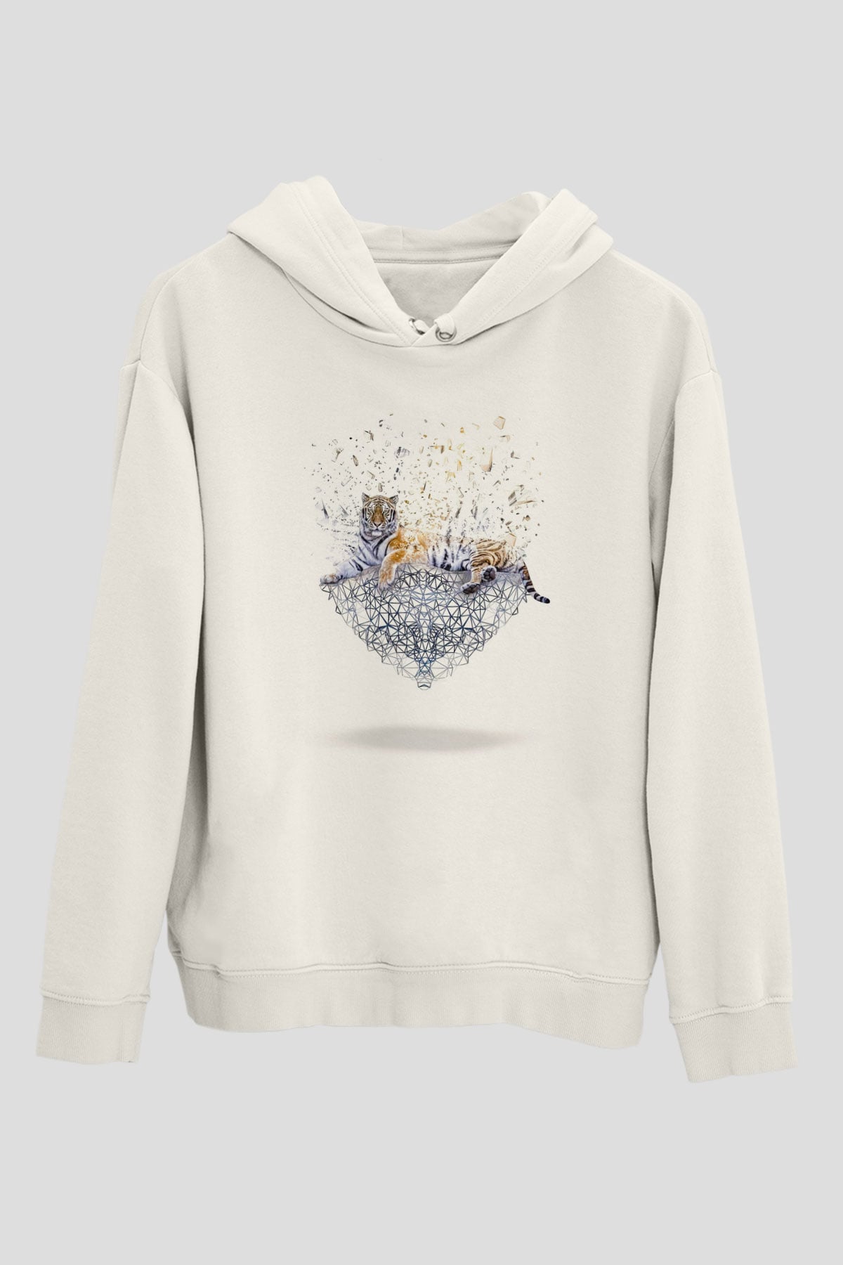 Kaplan Beyaz Unisex Hoodie
