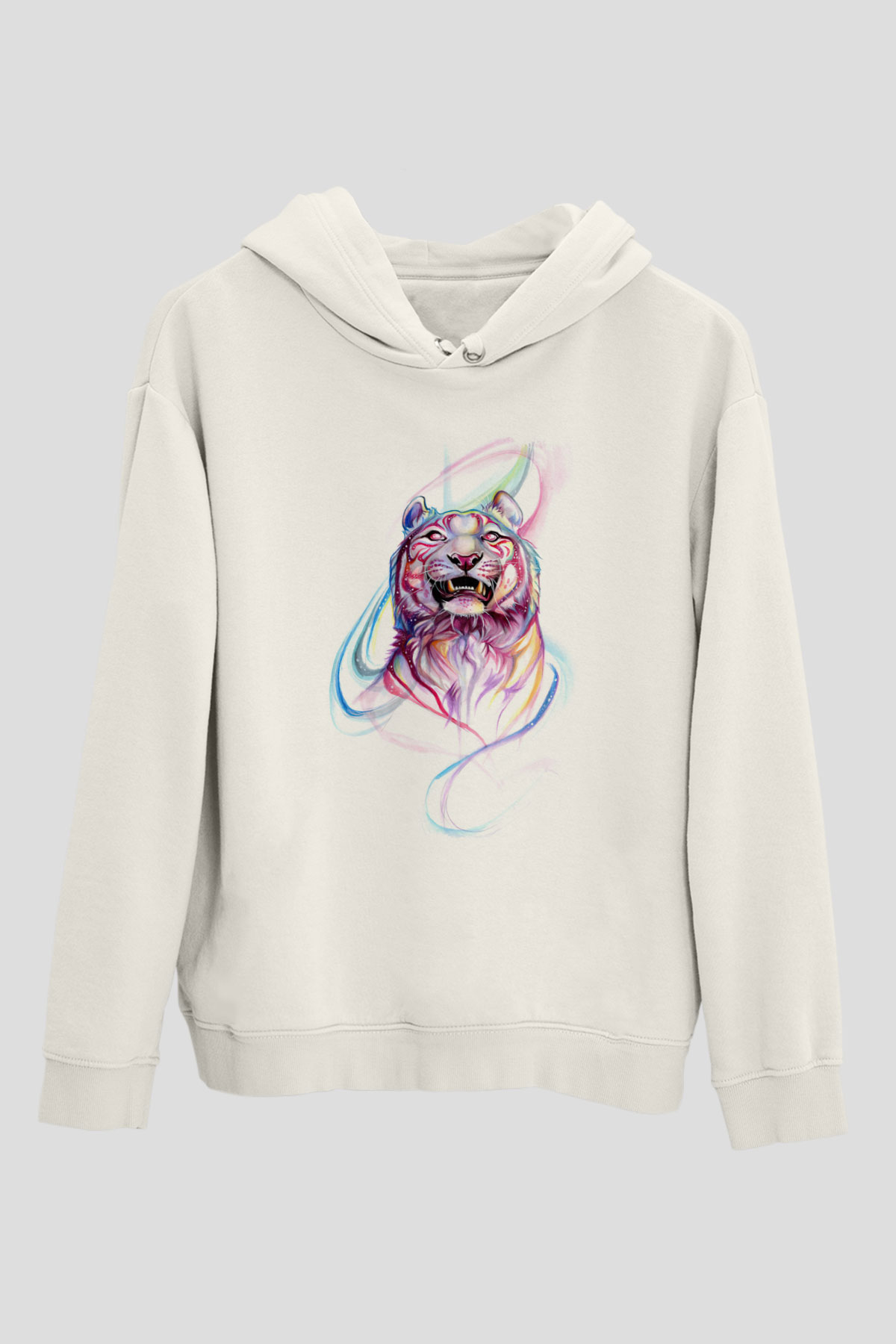 Kaplan Beyaz Unisex Hoodie